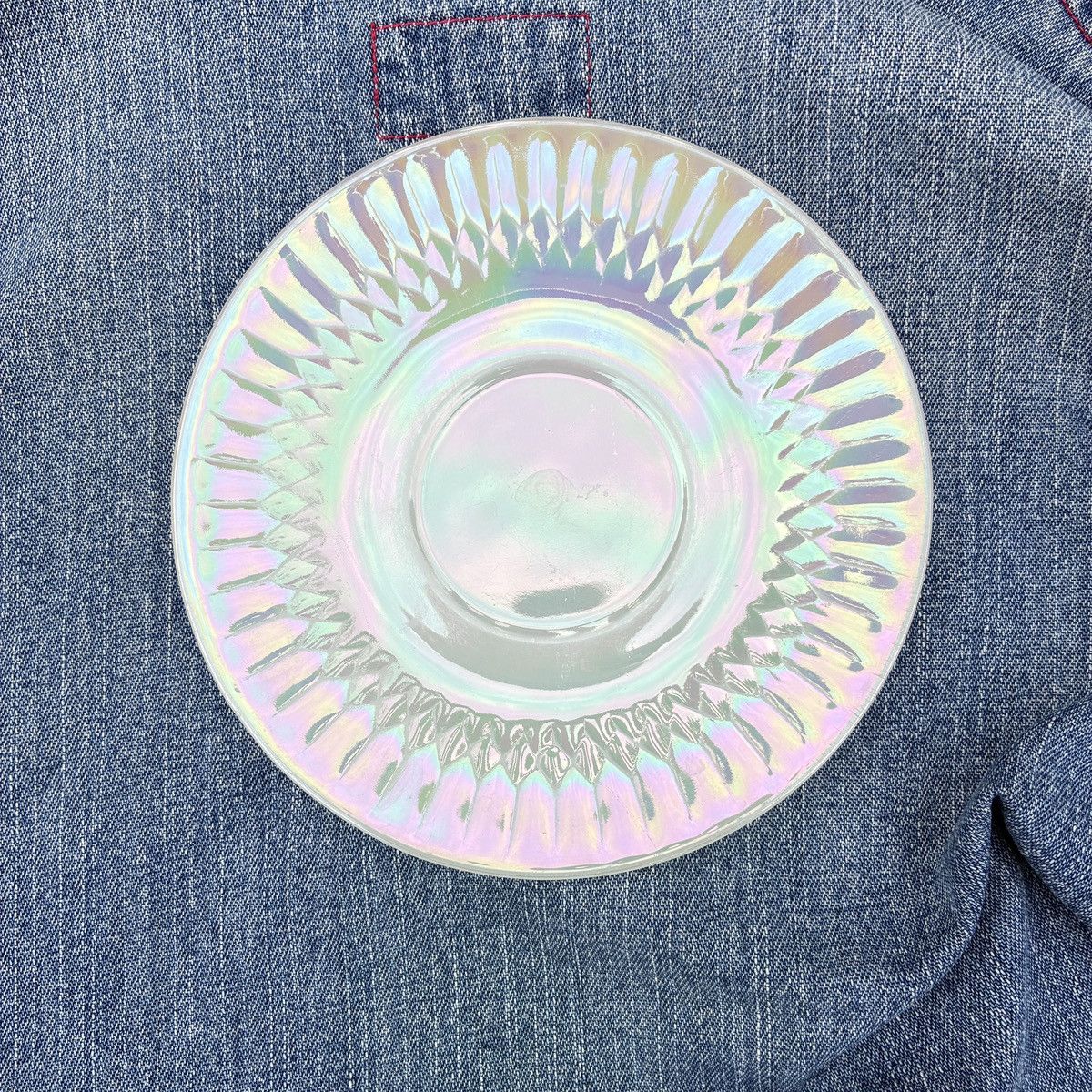 Vintage Federal Glass Moonglow Iridescent Diamond Point Saucer Size ONE SIZE - 1 Thumbnail