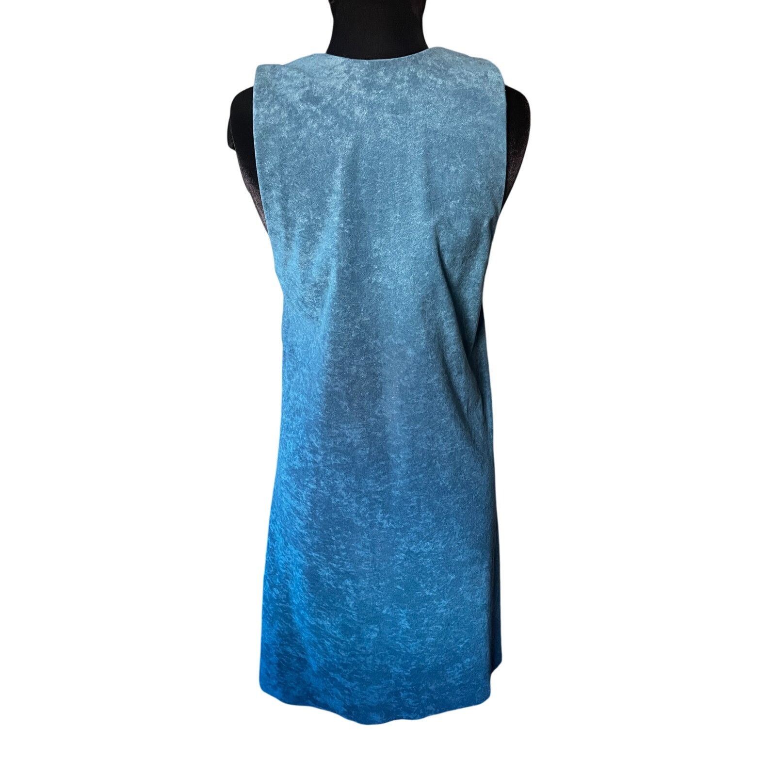Vintage Vintage 60s Blue Handmade Jumper Pinafore Dress Small Medium Size M / US 6-8 / IT 42-44 - 2 Thumbnail