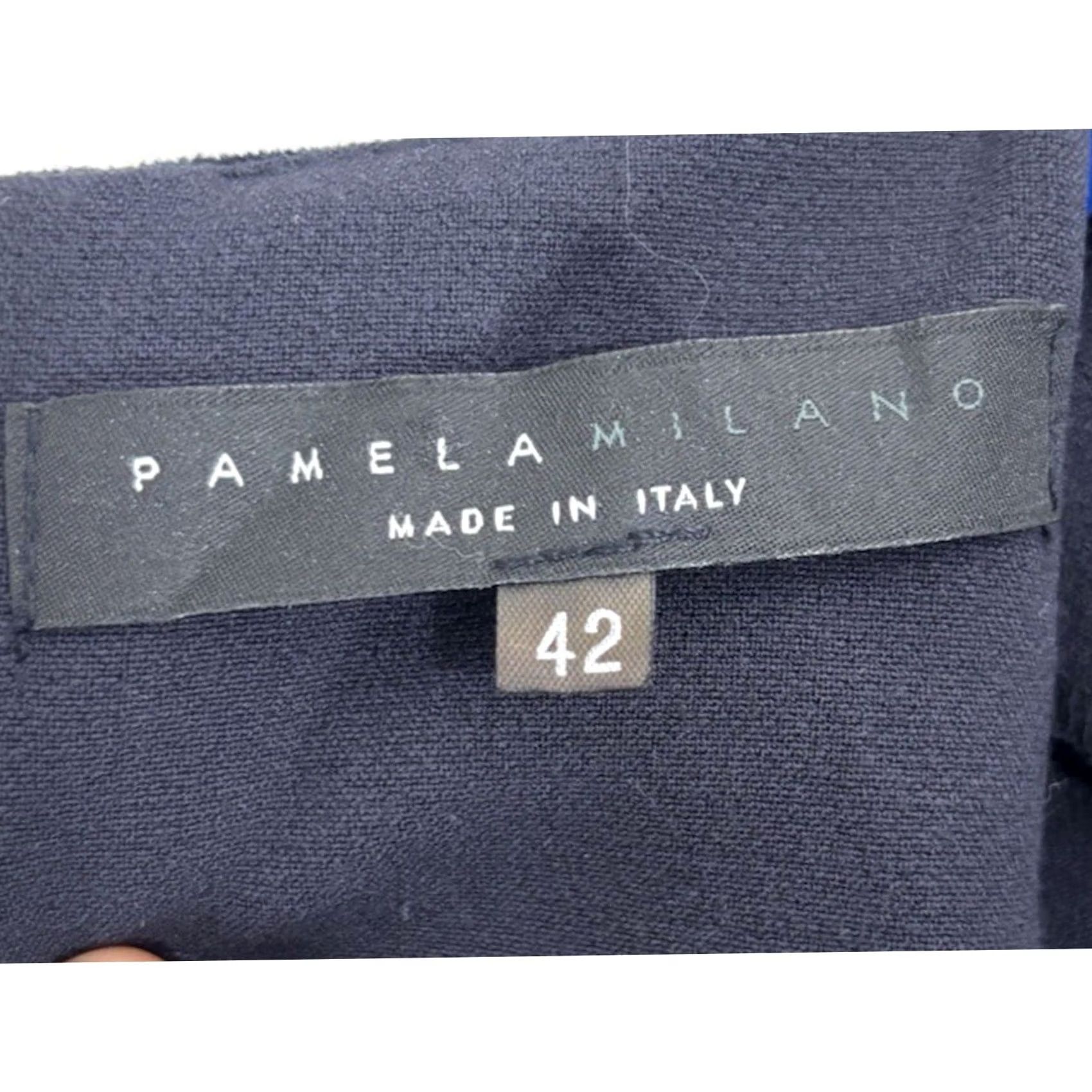 Vintage PAMELA MILANO Top Black Solid Long Sleeve Women Italy Size 42 Size M / US 6-8 / IT 42-44 - 5 Thumbnail