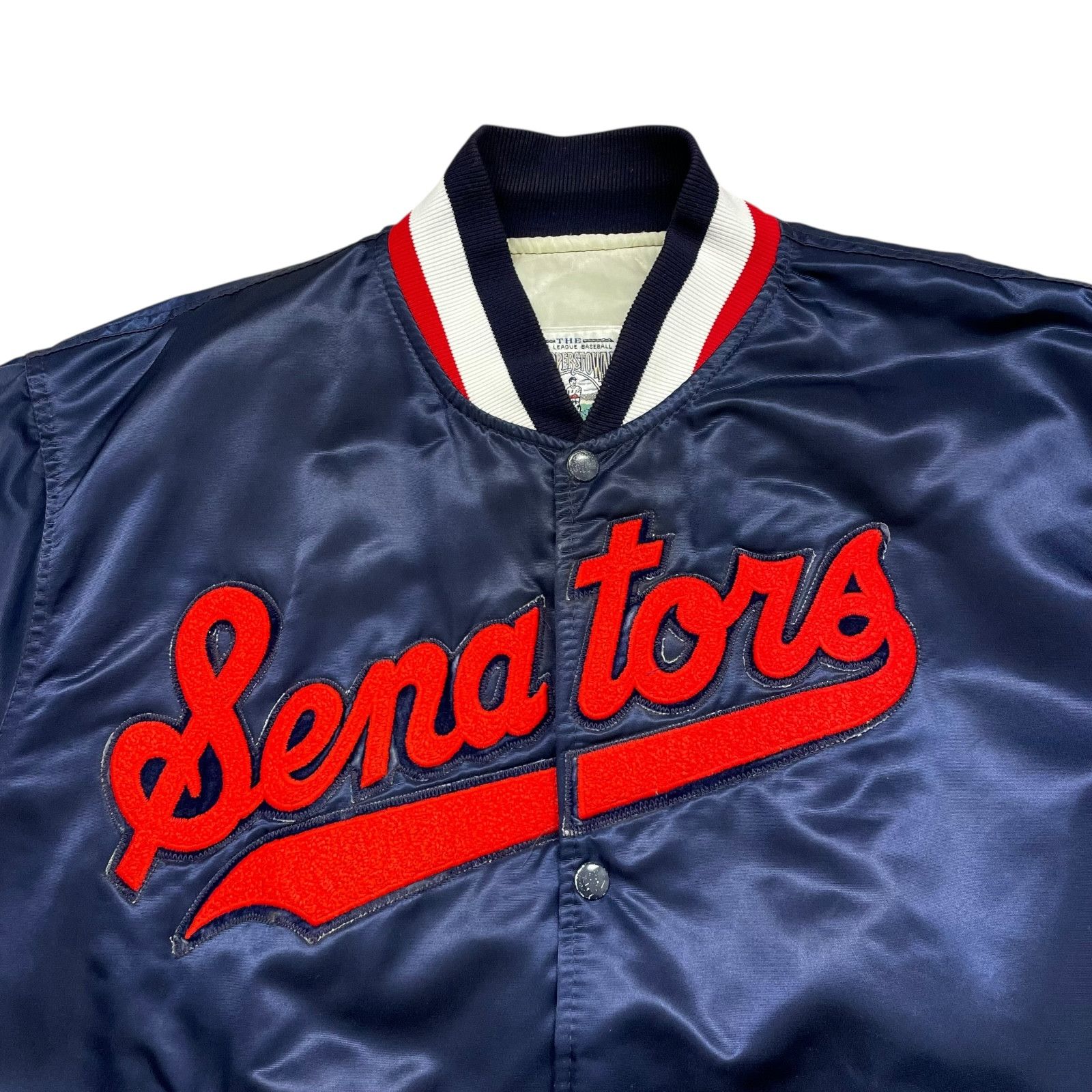 MLB VTG 90s WASHINGTON SENATORS STARTER SATIN BOMBER JACKET XL Size US XL / EU 56 / 4 - 2 Thumbnail