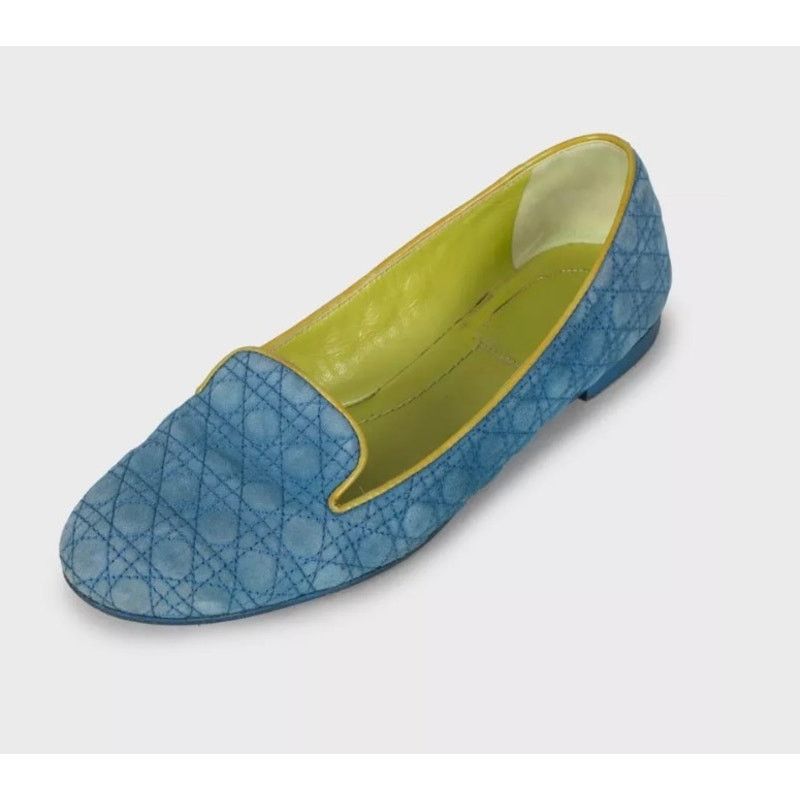 Dior Christian Dior Blue Suede Ballet Flats - EU 37 Size US 7 / IT 37 - 3 Thumbnail