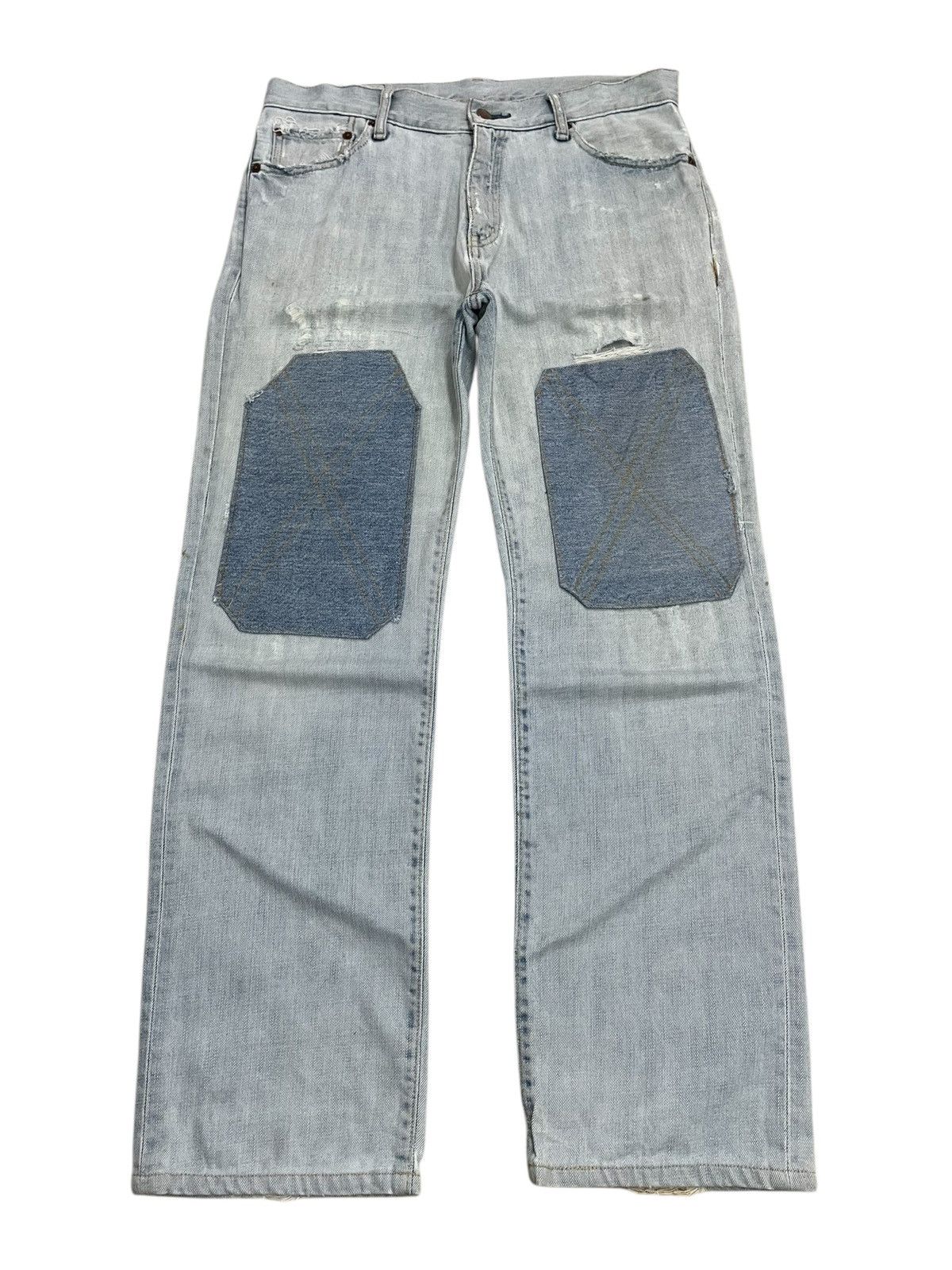 Japanese Brand × Uniqlo Uniqlo Double Knee Stain Distressed Custom Size US 33 - 1 Thumbnail