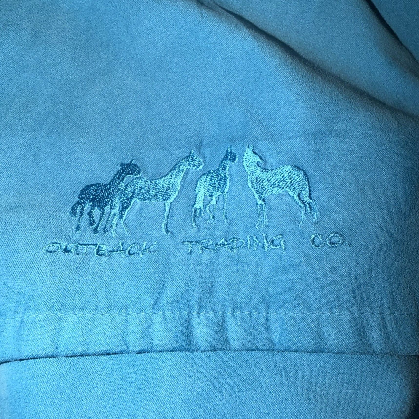 Vintage Outback Trading Ranch Jacket Microsuede Medium Blue Women Regular Zipper Pockets All Seasons Horse Western Casual Workwear Size M / US 6-8 / IT 42-44 - 5 Thumbnail