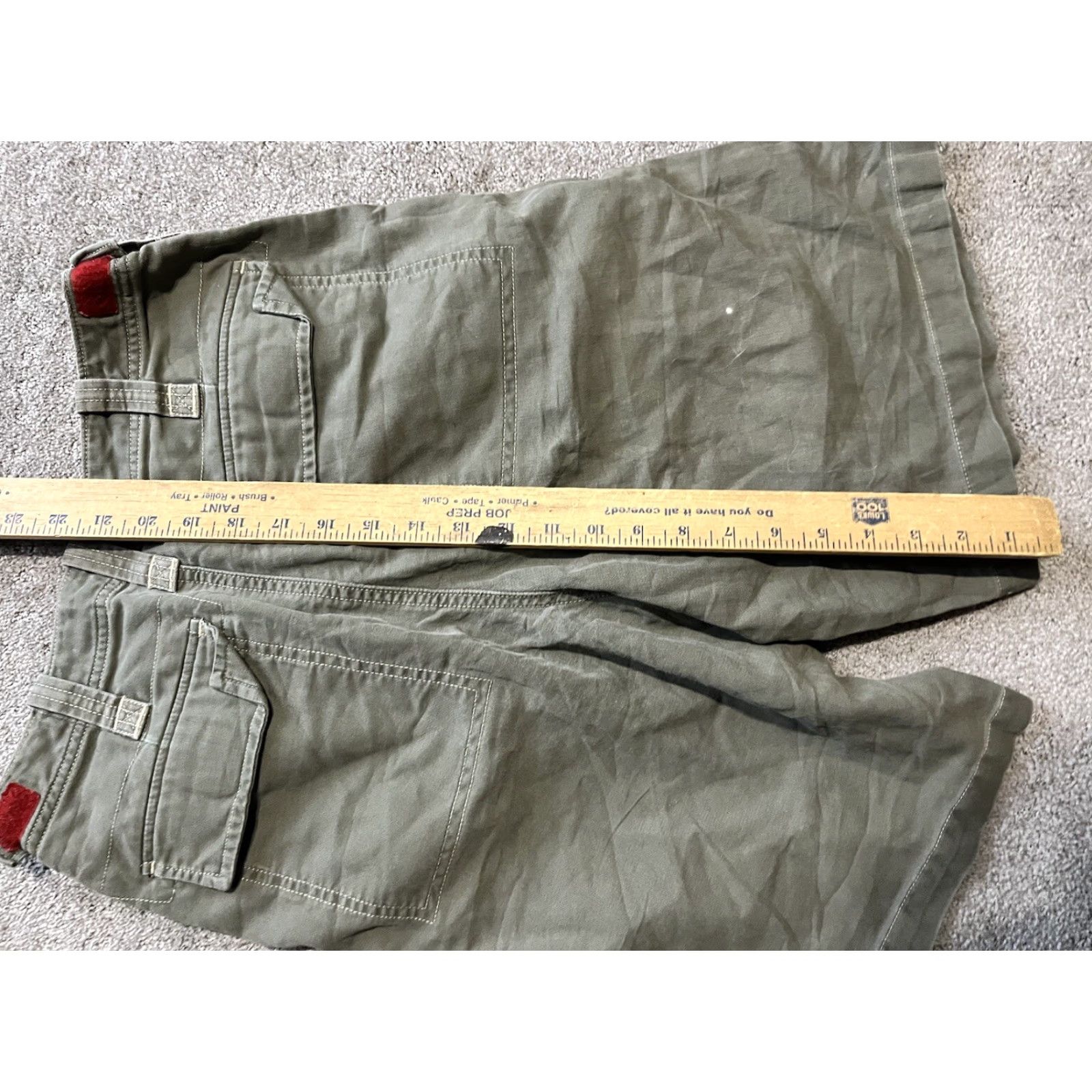 Express VINTAGE Express Men's Cargo Shorts 29W Green Cotton 90s Flaw Size US 29 - 5 Thumbnail