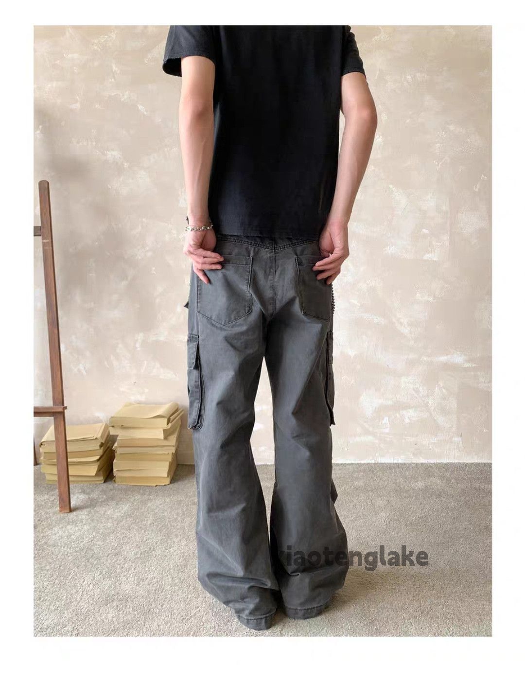 Vintage Unisex washed faded loose punk yuppie care pants Size US 30 / EU 46 - 1 Thumbnail