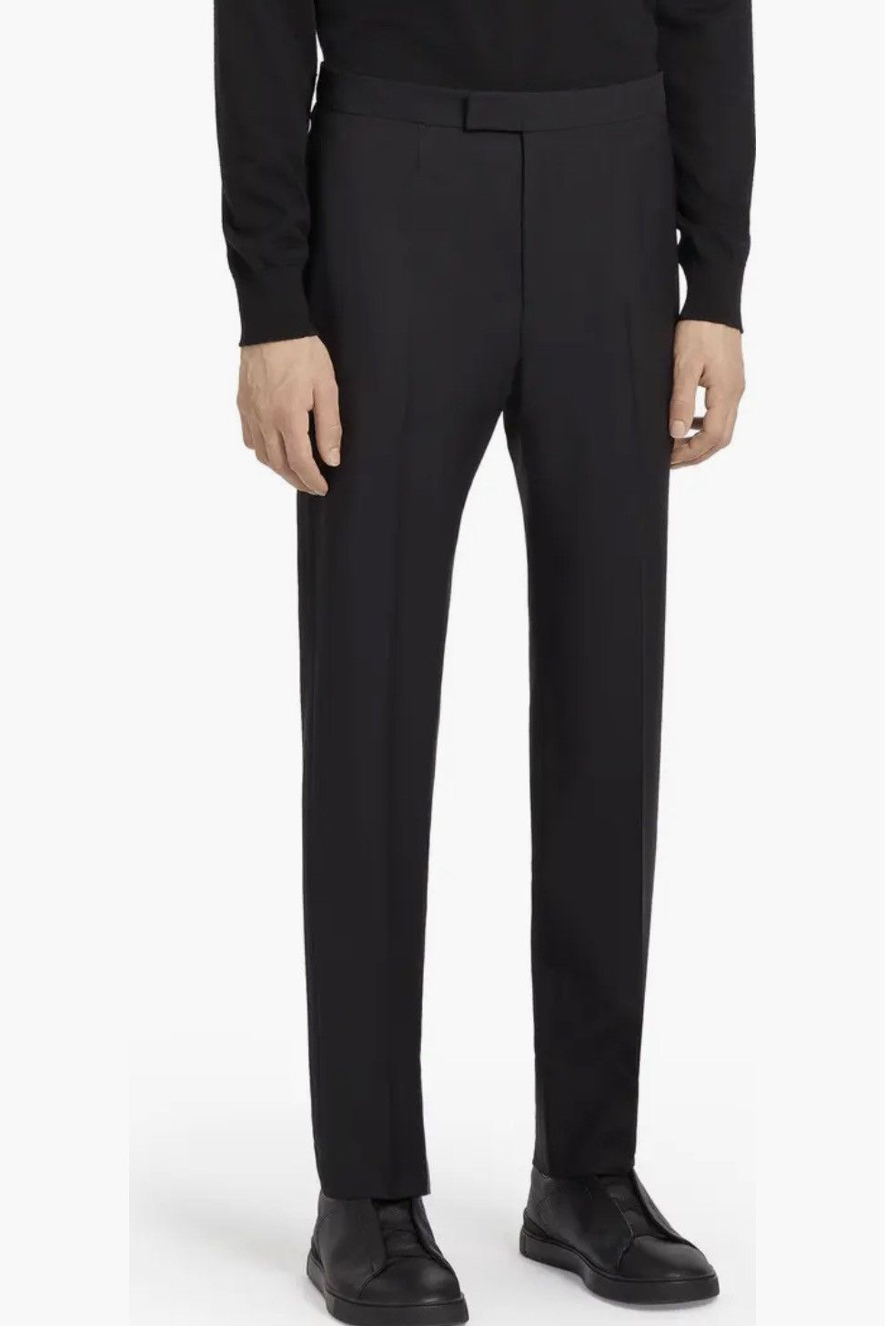 Z Zegna Zegna Flat Front Tuxedo Trousers size 7-54R/ fit 36” waist Size 54R - 2 Thumbnail