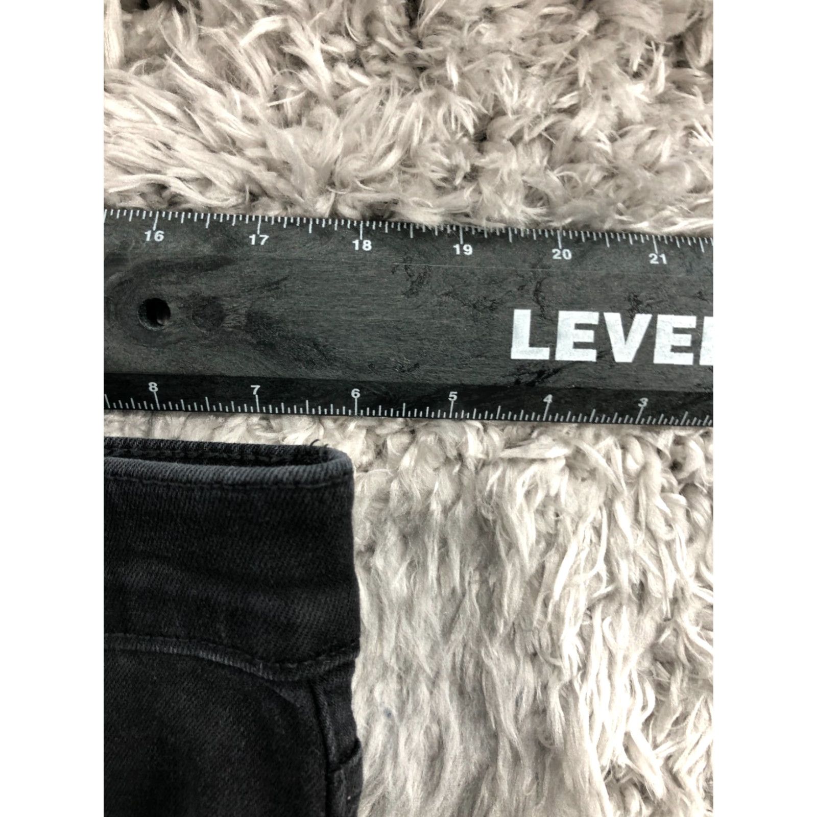 Lee Lee Jeans 18P Petite Womens Dark Wash Black Stretch Denim 5-Pocket High Rise Straight Jeans Lee Classic Fit Womens Size 40" / US 18 - 2 Thumbnail
