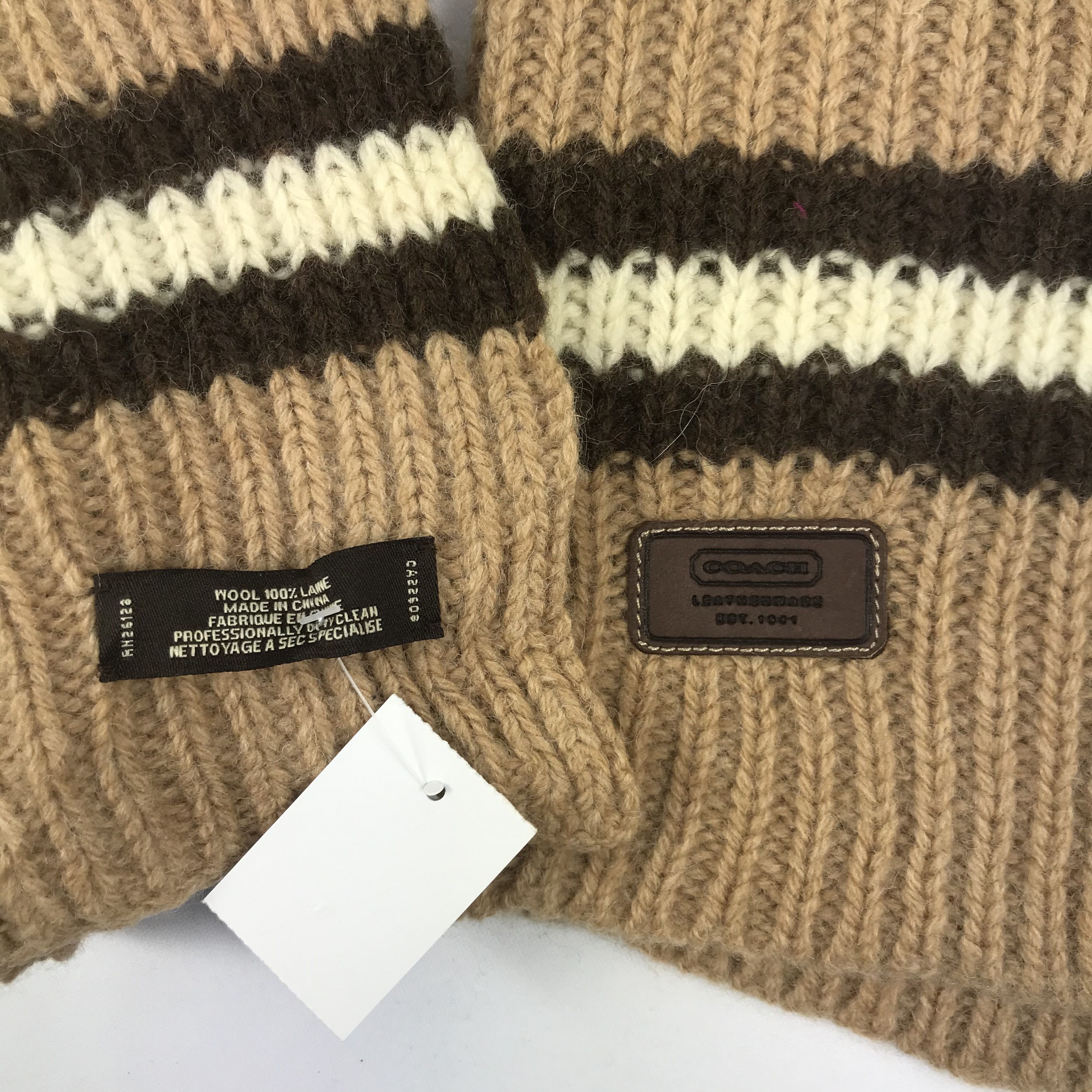 Coach Vintage Coach Scarf Muffler Knitted Wool Ribbed Knit Scarves Size ONE SIZE - 4 Thumbnail
