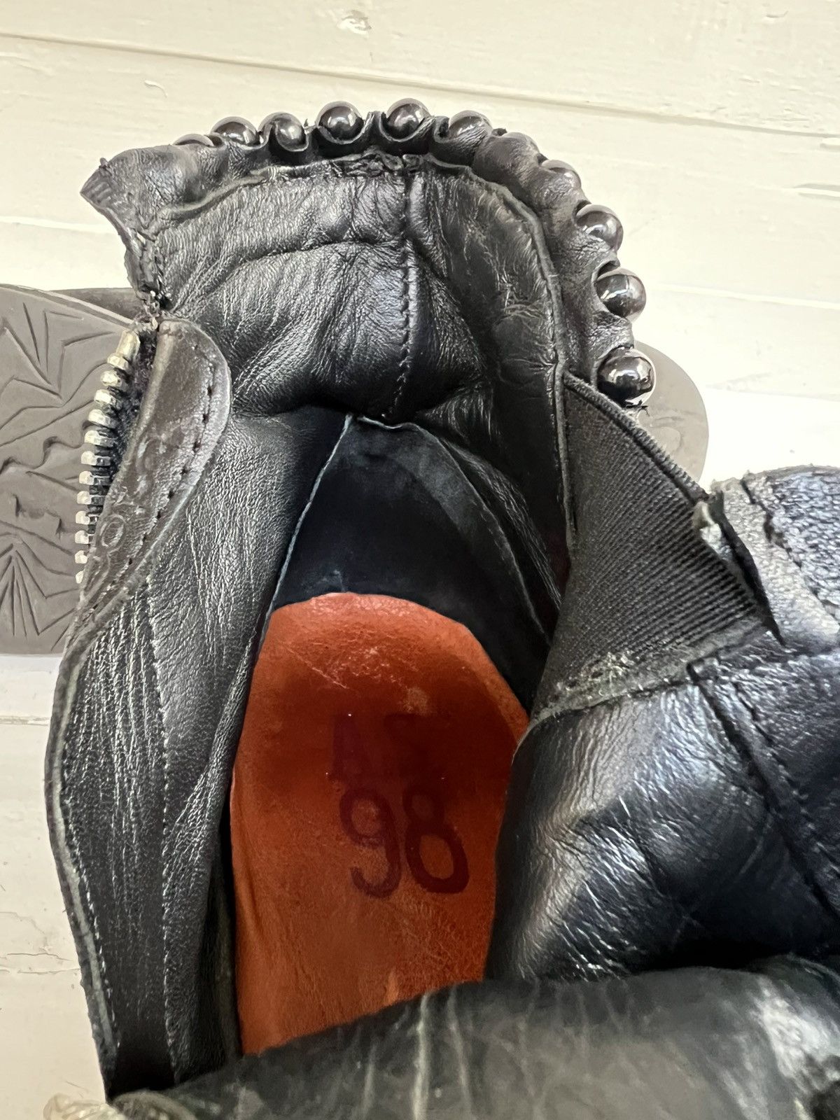 A.S.98 AS98 black Leather Biker Ankle Boots Size US 9 / IT 39 - 15 Thumbnail