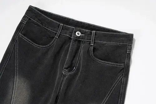 Jean Y2k Washed Gradient Hombre Loose Flared Jeans Trousers Size US 31 - 6 Thumbnail