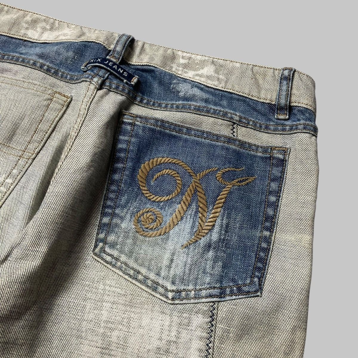 Japanese Brand × Vintage NIX Two Tone Unique Jeans Size US 30 / EU 46 - 5 Thumbnail