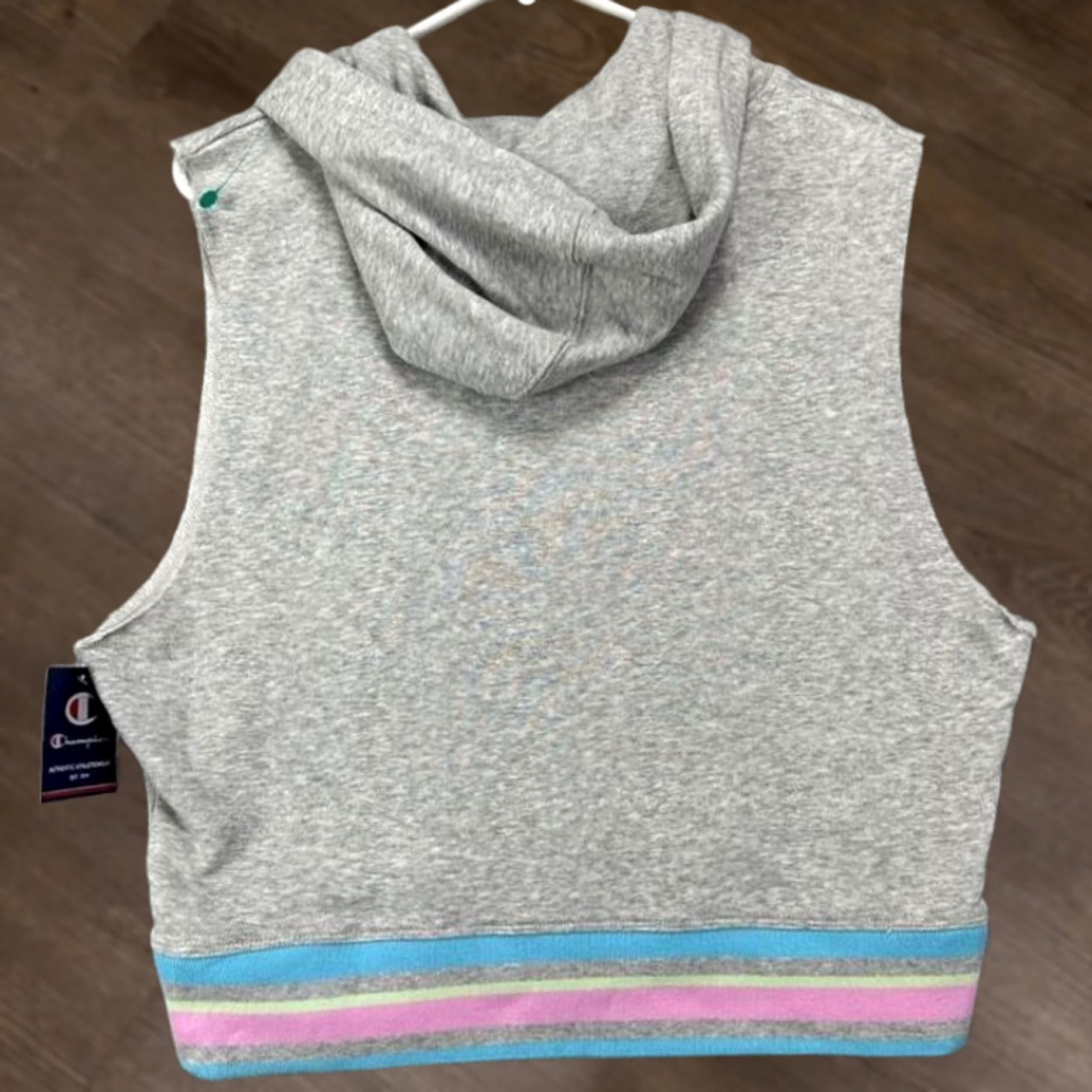Champion Champion Sleeveless Hoodie Sweatshirt Womens Large Grey Pullover Logo Ladies NEW Size L / US 10 / IT 46 - 1 Thumbnail