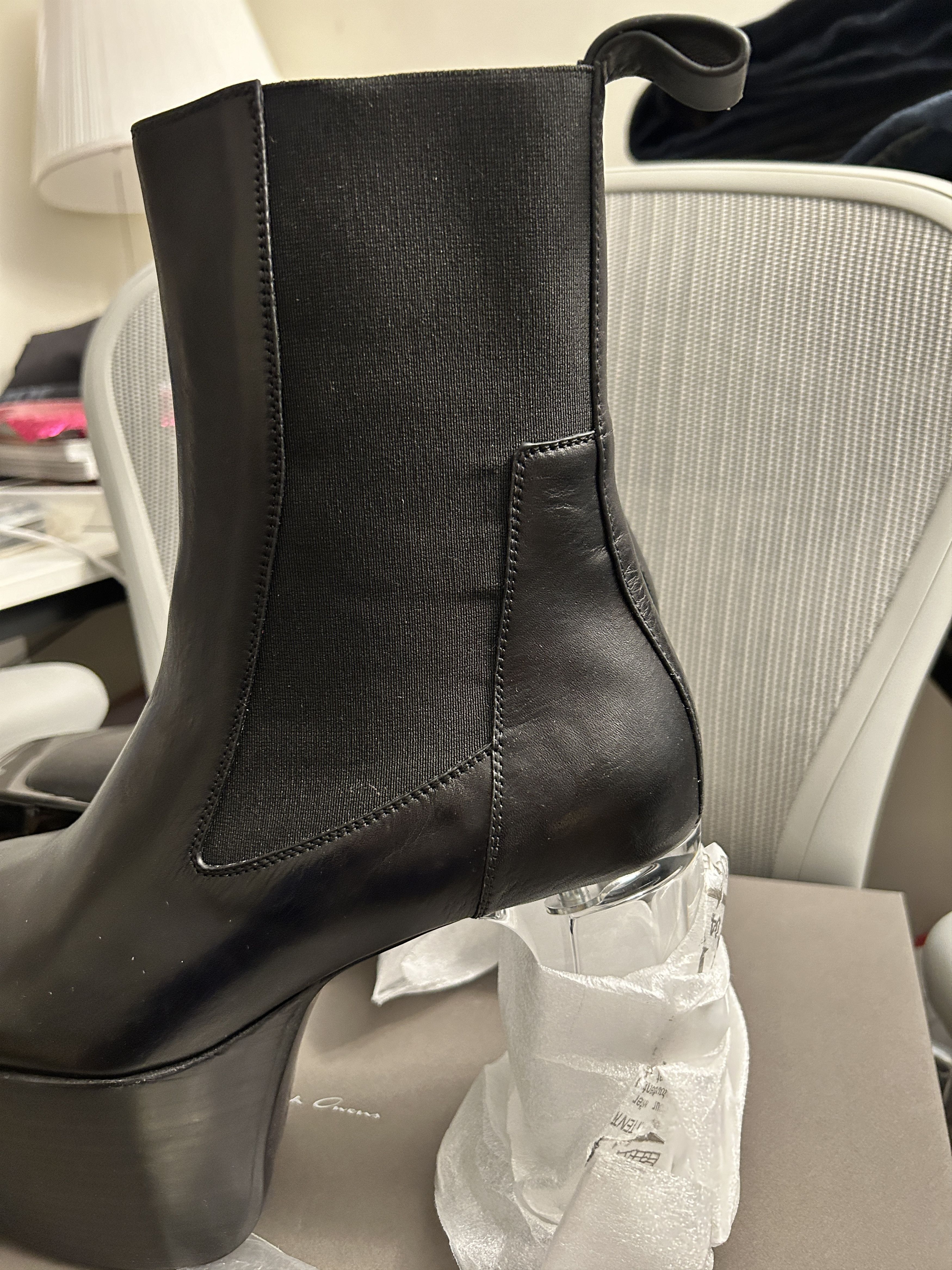 Rick Owens Drkshdw rick owens black metal grill kiss boots platform heel Size US 8.5 / EU 41-42 - 3 Thumbnail