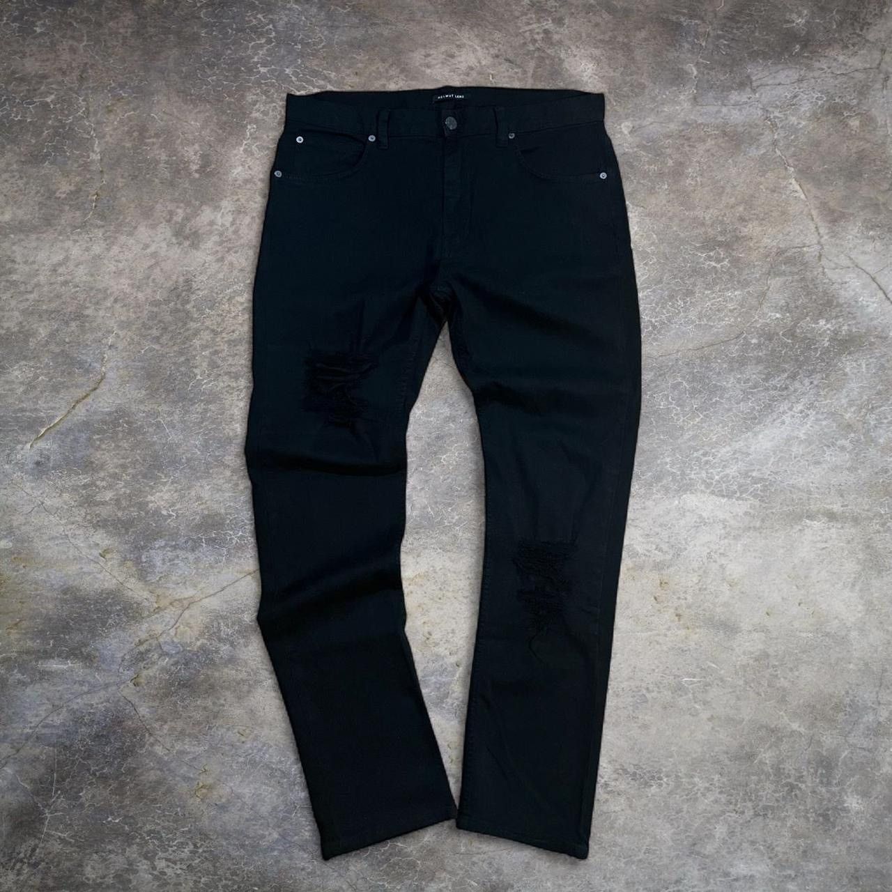 Helmut Lang Helmut Lang | black ripped slim fit denim | M Size 32x32 | Size US 32 / EU 48 - 1 Thumbnail