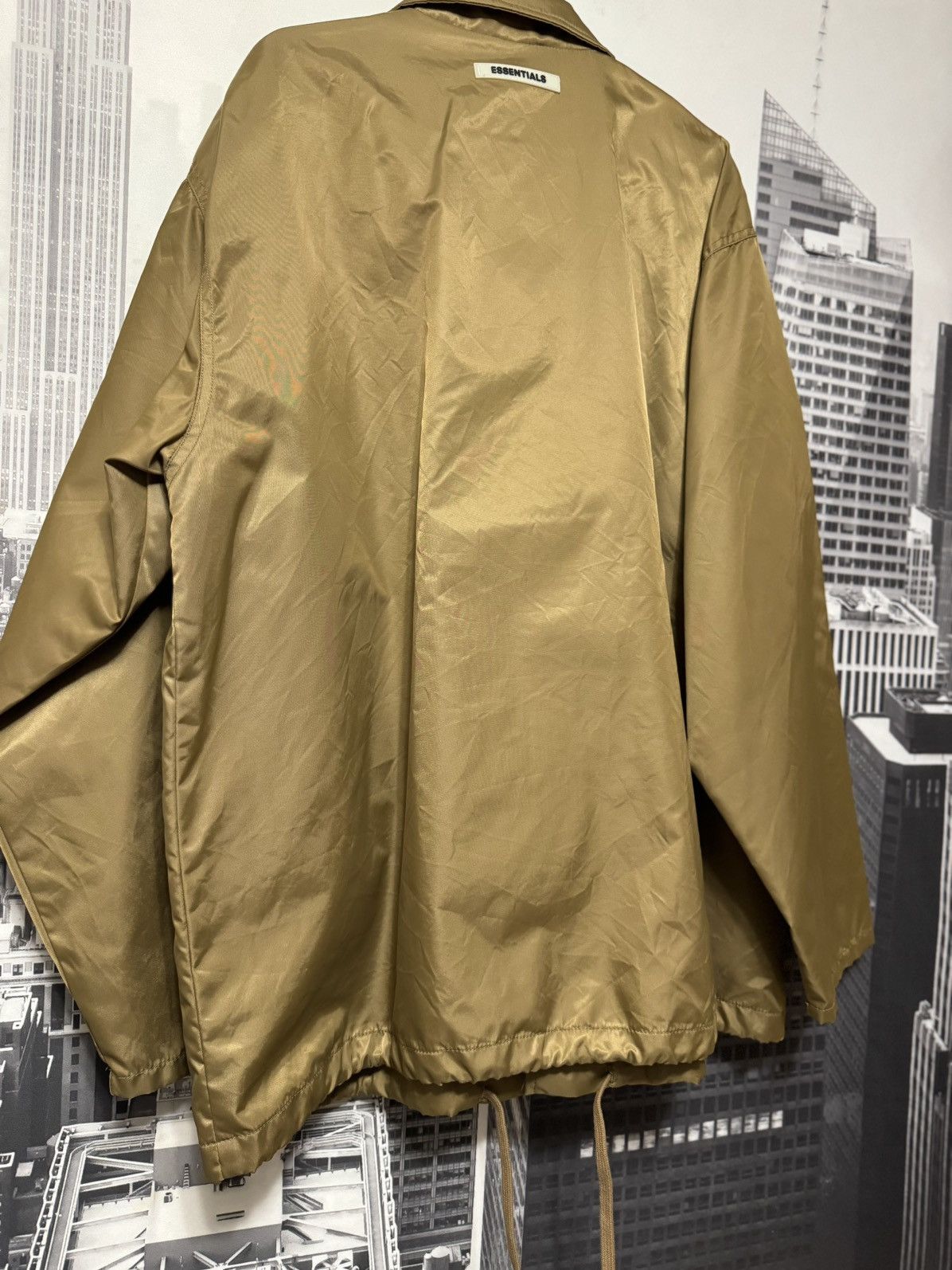 Fear of God 💥Fear of God Essentials Nylon Jacket SZ Medium Tan Size US M / EU 48-50 / 2 - 13 Thumbnail