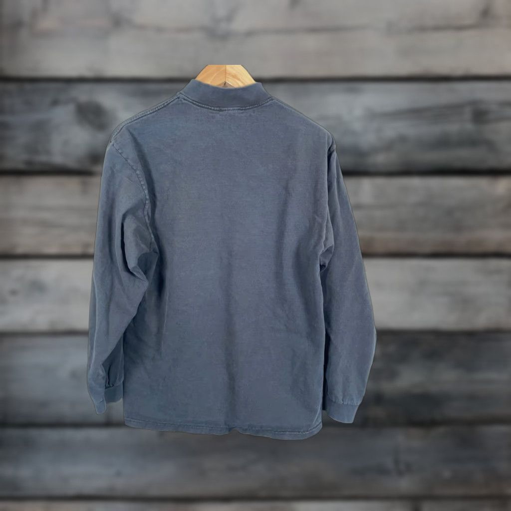 Nike VINTAGE Nike Mock Neck T-Shirt Long Sleeve Men Large Black 90s USA Made Size US L / EU 52-54 / 3 - 1 Thumbnail