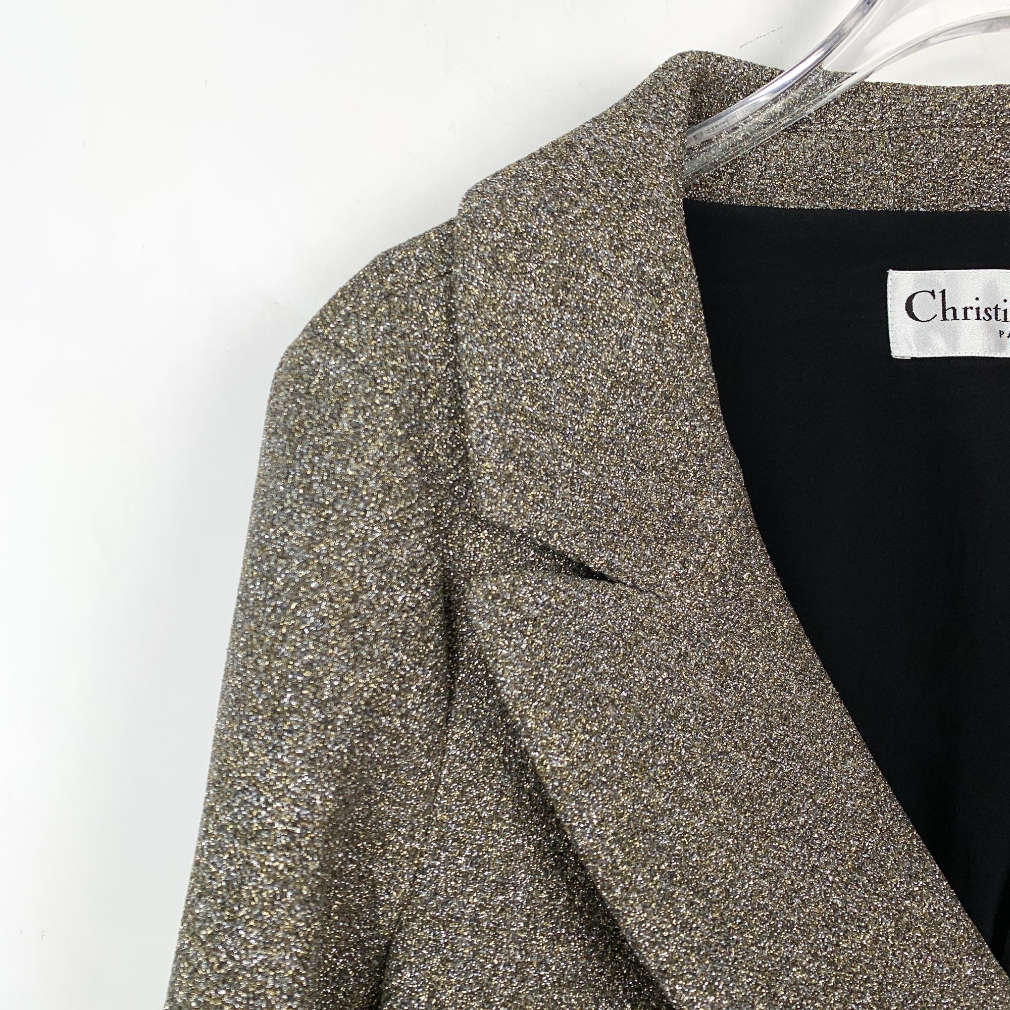 Dior H10248 Christian Dior Womens Tweed Double-Breasted Blazer Ja Size M / US 6-8 / IT 42-44 - 3 Thumbnail