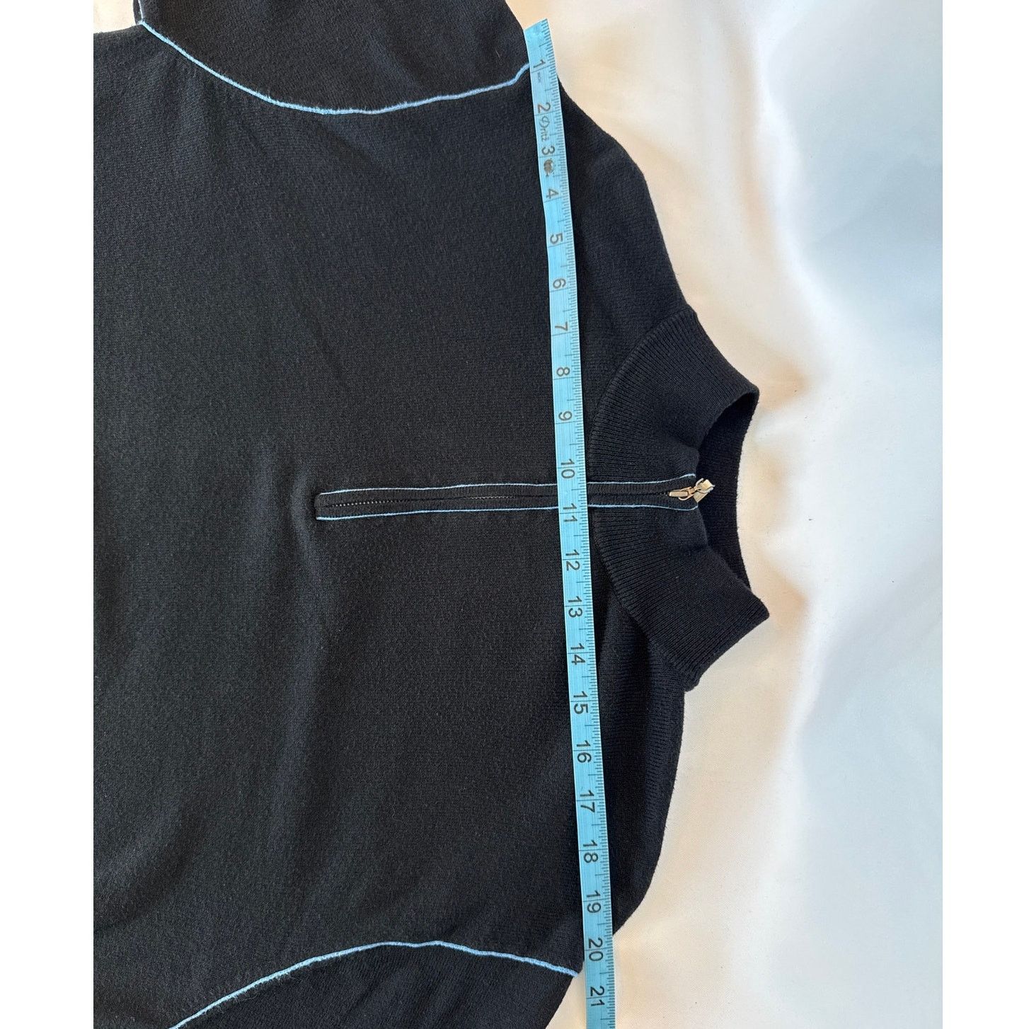Peter Millar Peter Millar Mens 1/4 Zip Pullover Sweatshirt Black Medium Size US M / EU 48-50 / 2 - 5 Thumbnail