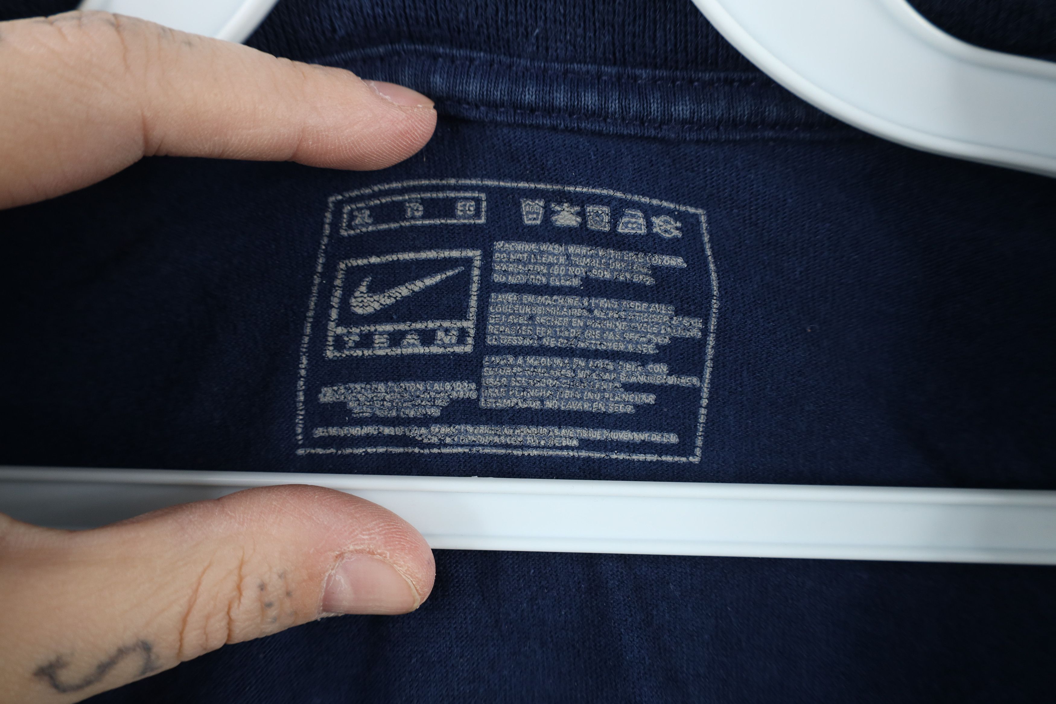 Nike × Vintage Vintage Nike Swoosh University of Michigan T-Shirt Blue Size US XL / EU 56 / 4 - 9 Thumbnail