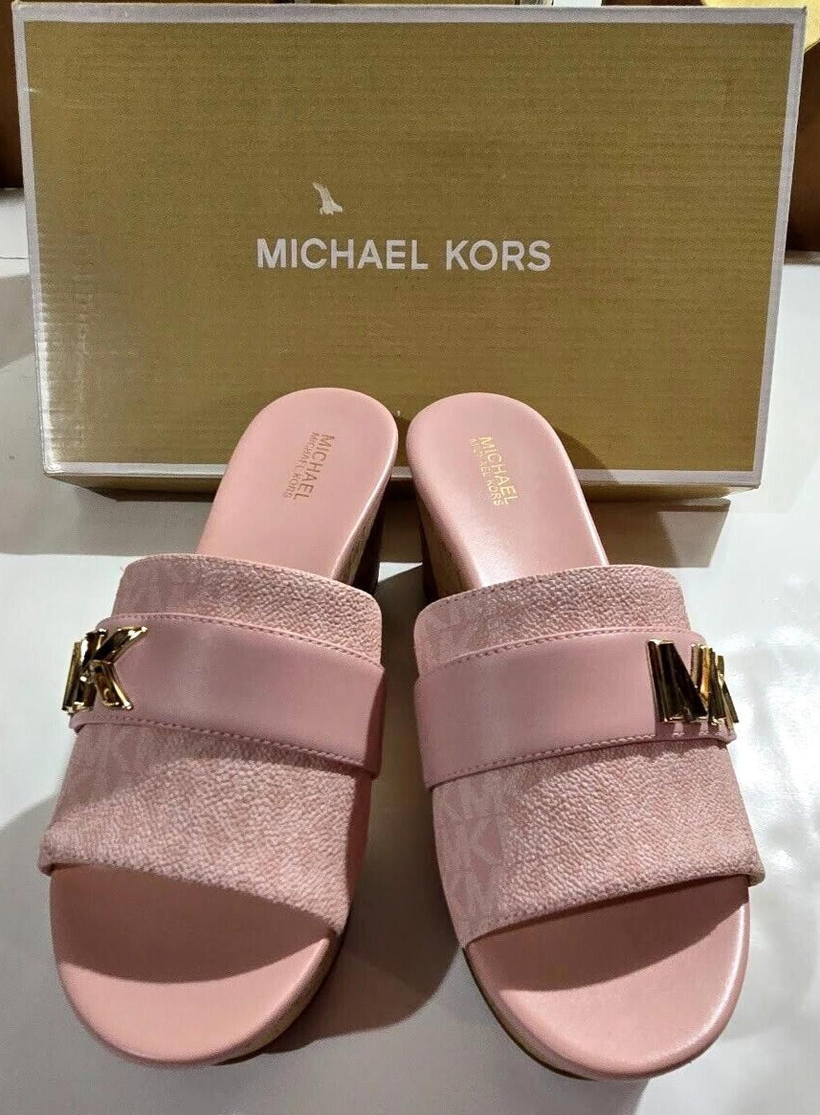 Michael Kors Womens Michael Kors Jilly Platform Slide Smokey 9 M NIB Size US 9 / IT 39 - 8 Thumbnail