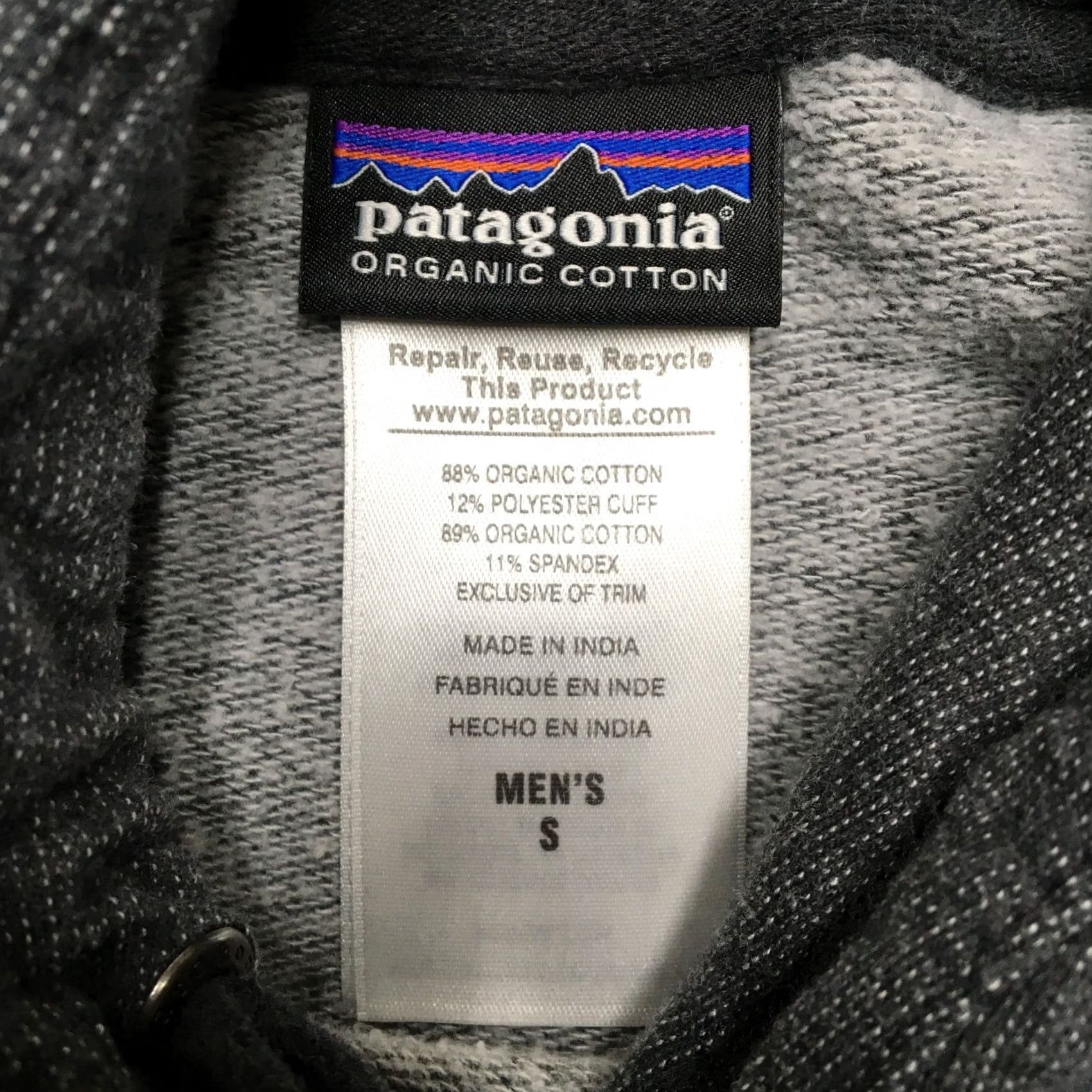 Patagonia Patagonia Hoodie Mens Small Gray Trident Terry Organic Geodesic Flying Fish Logo Cotton Blend All Seasons Hooded Pockets Regular Fit Shirt? Size US S / EU 44-46 / 1 - 6 Thumbnail