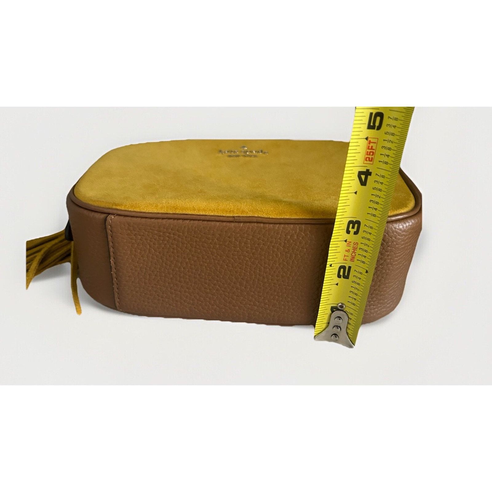 Kate Spade New Kate Spade Kourtney Suede Leather Yellow Camera Bag Size ONE SIZE - 9 Thumbnail