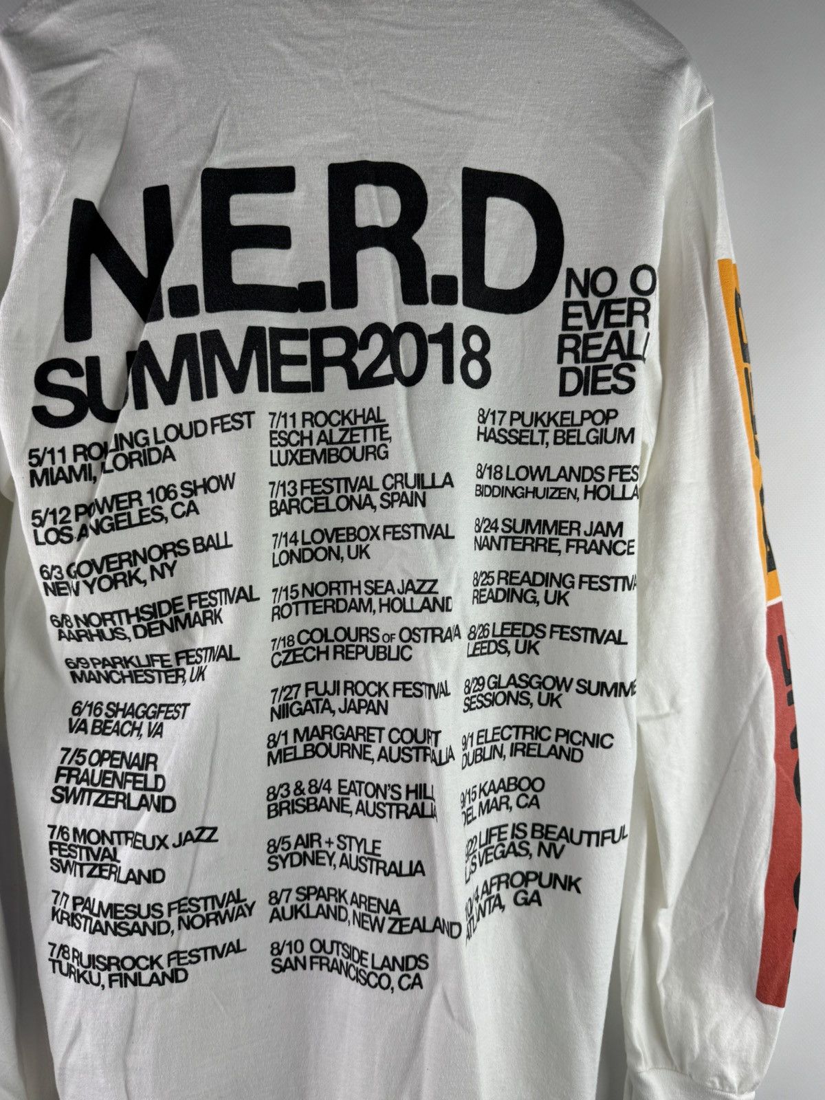Pharrell N.E.R.D. Live at the Rally LS Tour Summer 2018 Long Sleeve Size US S / EU 44-46 / 1 - 6 Thumbnail