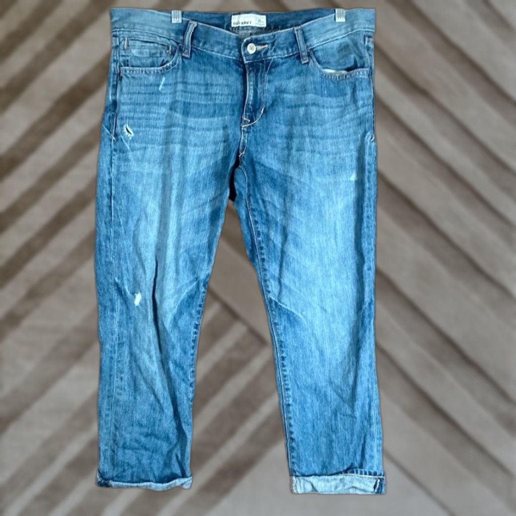 Old Navy Old Navy Womens Jeans Blue Denim Mid Rise Crop Cuffed Capri 12R Size 24" / US 00 / IT 34 - 1 Thumbnail