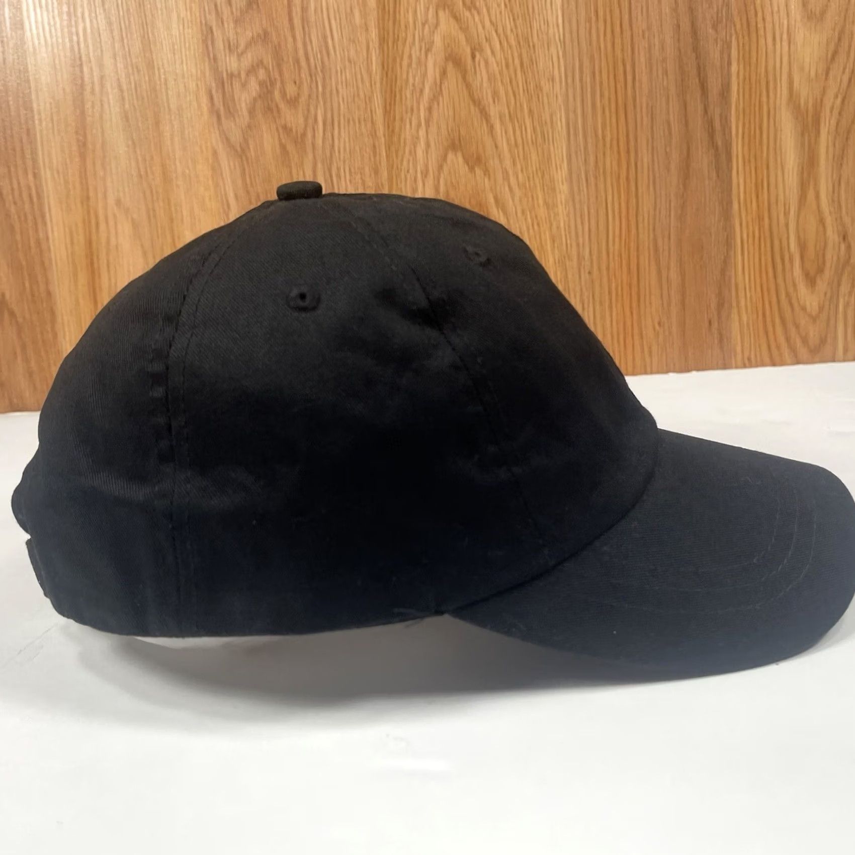 Vintage VINTAGE Unknown Blank Adult Adjustable StrapBack Baseball Hat Cap Solid Black Unisex Adults Adjustable Cotton Embroidered Cap Shoes? Size ONE SIZE - 6 Thumbnail