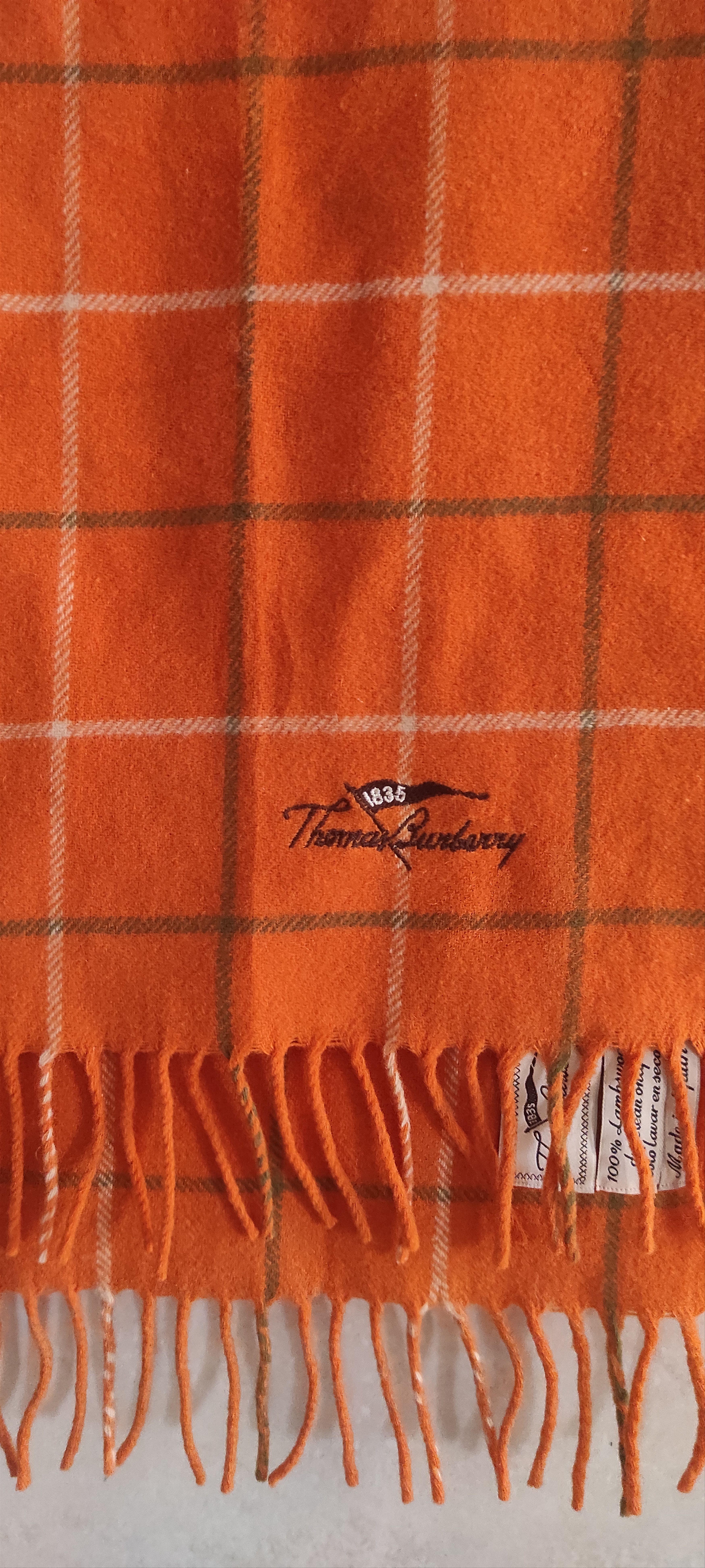 Burberry Thomas Burberry Scarf Luxury Classic LambsWool Made in Spain Size ONE SIZE - 3 Thumbnail