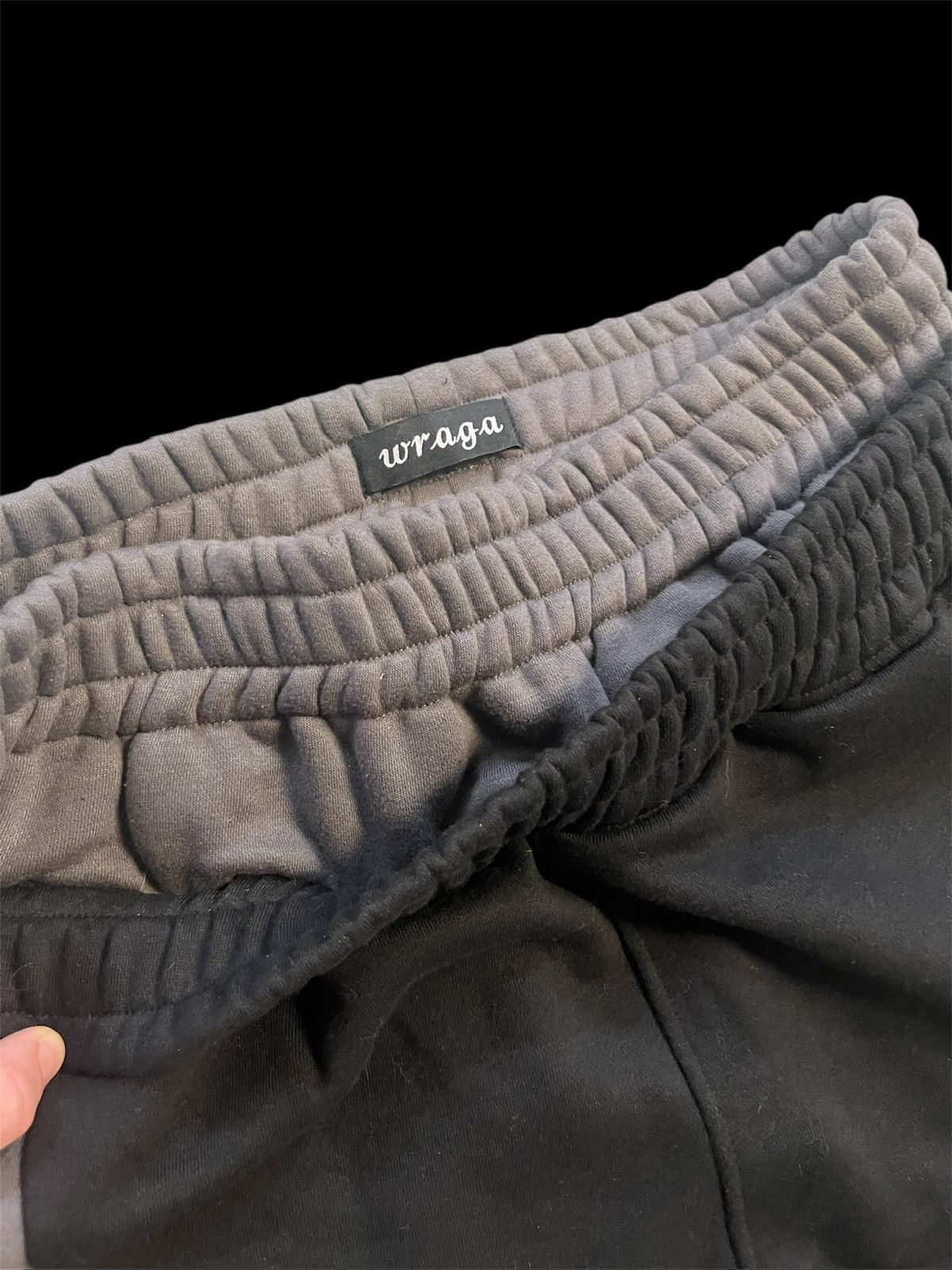 Other Black and grey double waist wide leg streetwear sweatpants Size US 32 / EU 48 - 3 Thumbnail