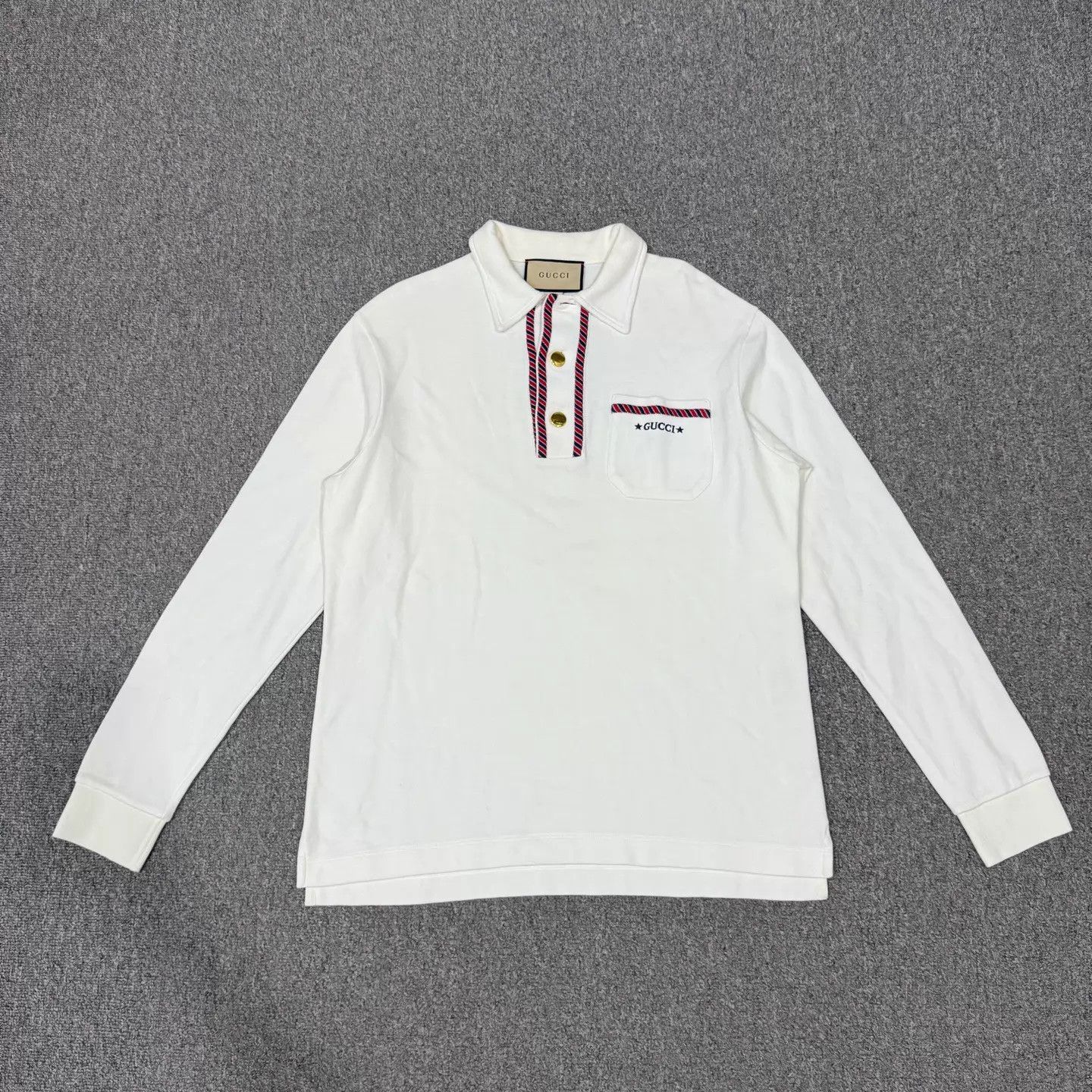 Gucci Gucci minimal white collared longsleeve Tee XS 95 new Size US XS / EU 42 / 0 - 1 Thumbnail