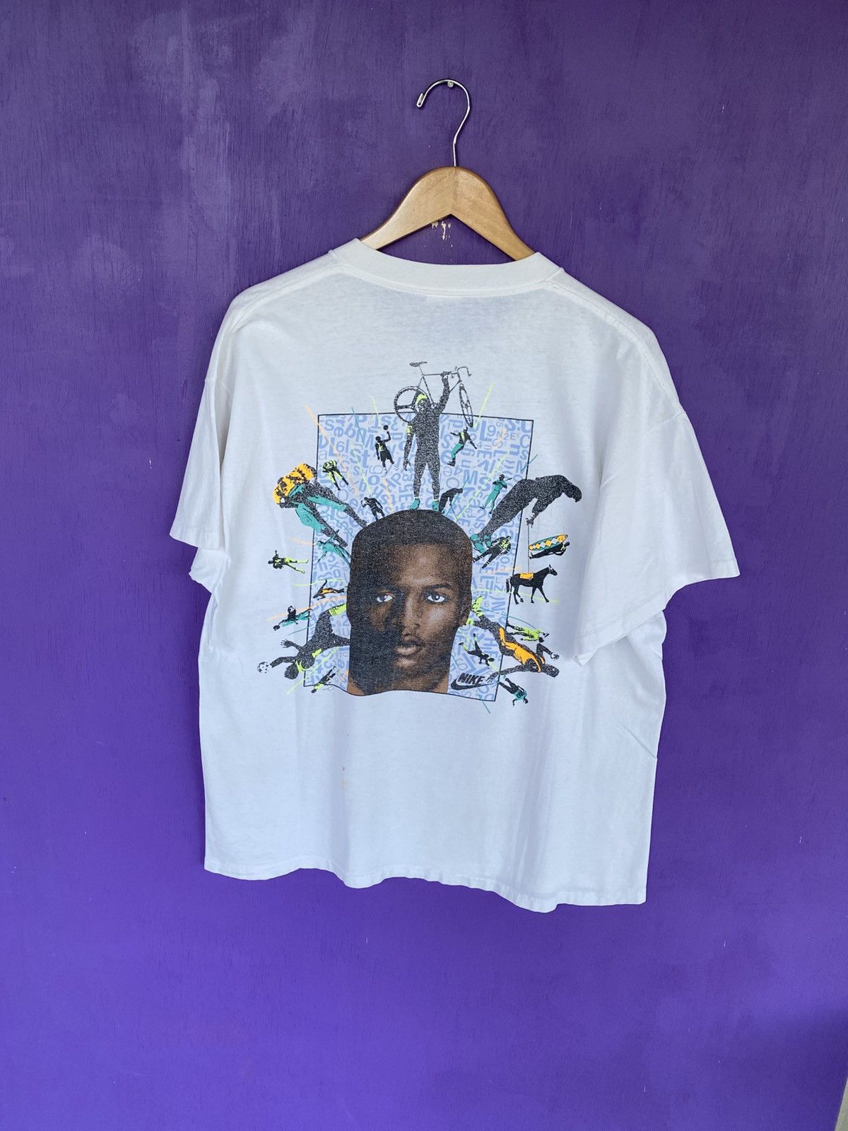 Nike Vintage 80s Nike Bo Jackson sports and numbers t-shirt Size US XL / EU 56 / 4 - 2 Thumbnail
