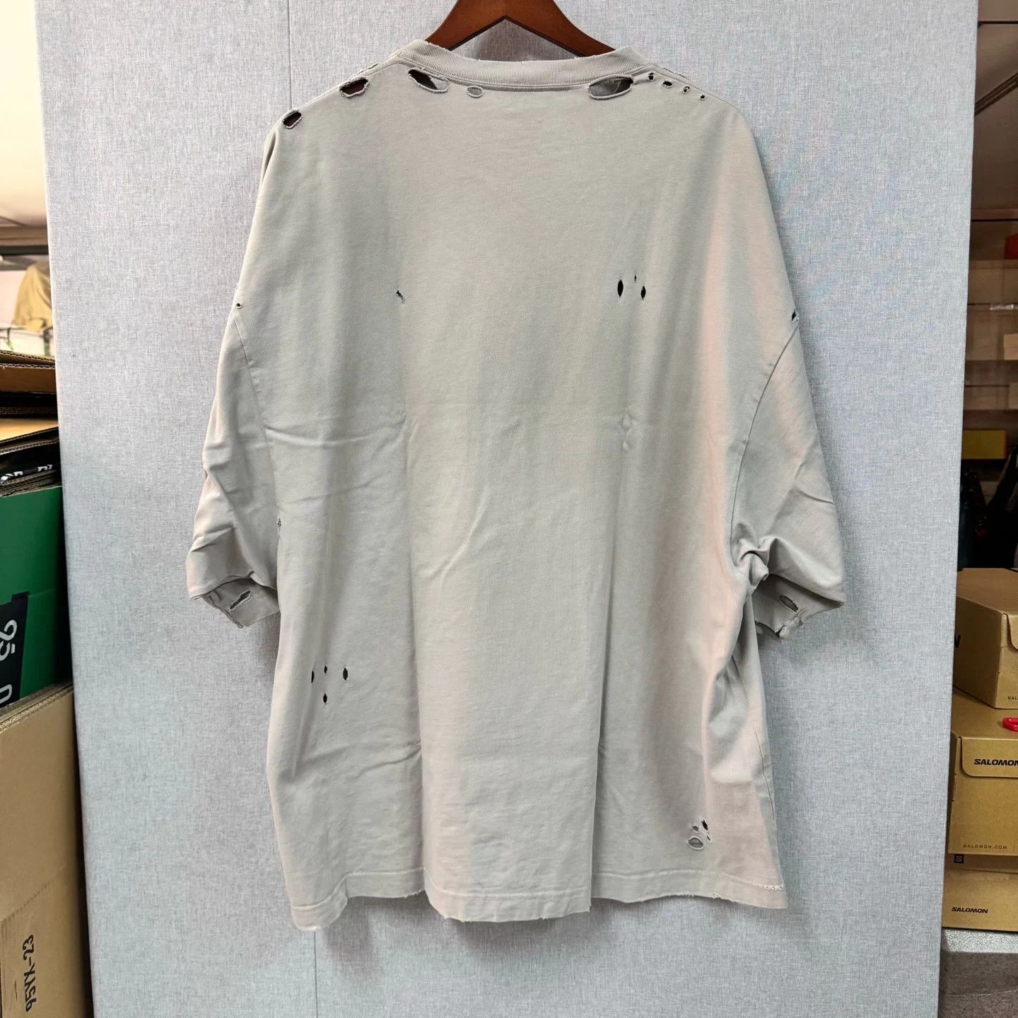 Balenciaga Balenciaga Blurred Destroyed s/s tee Gray XS Size US XS / EU 42 / 0 - 2 Thumbnail