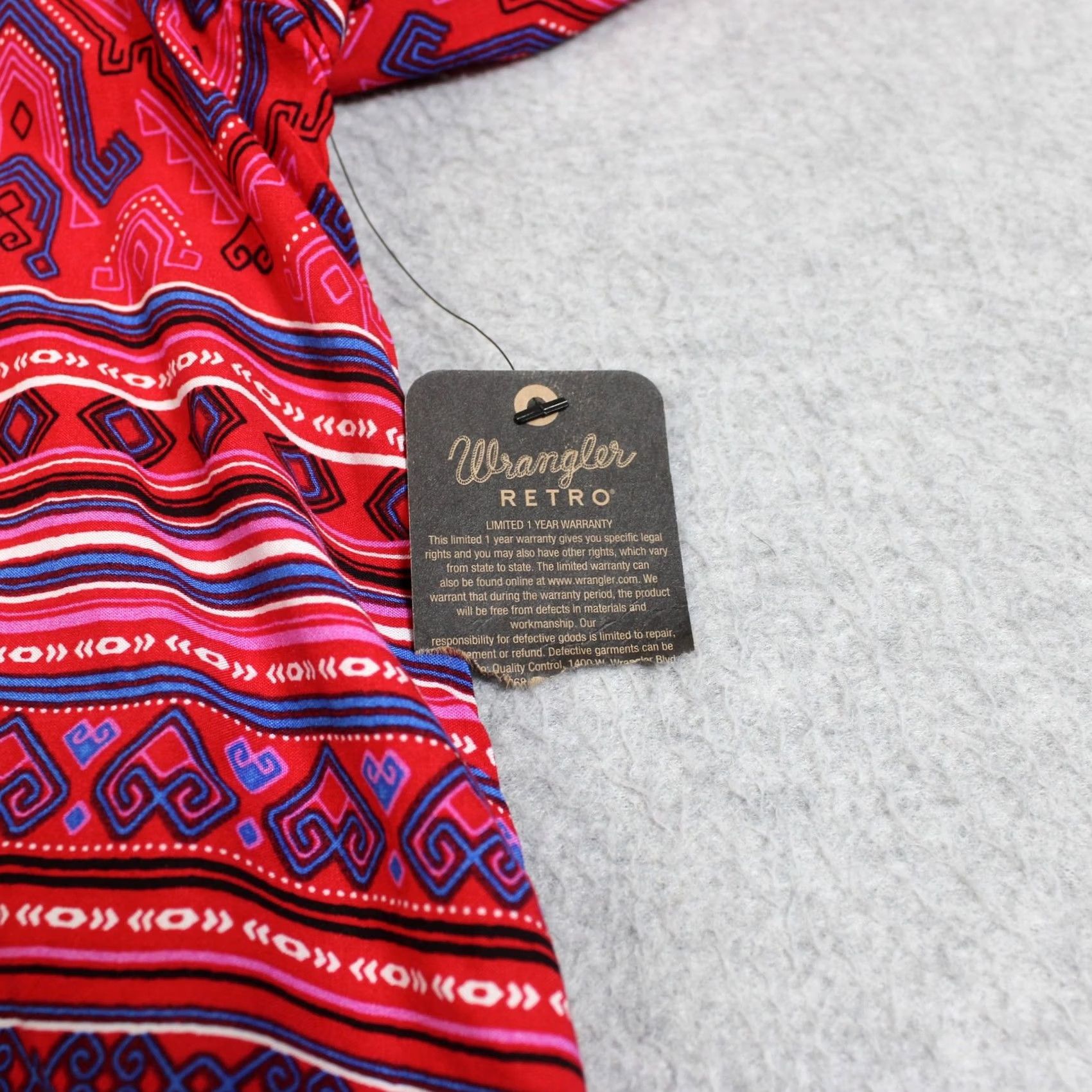 Wrangler Wrangler Retro Shirt Women XL Red Stripe Bohemian Western Balloon Sleeve Button Front Blouse Size XL / US 12-14 / IT 48-50 - 6 Thumbnail