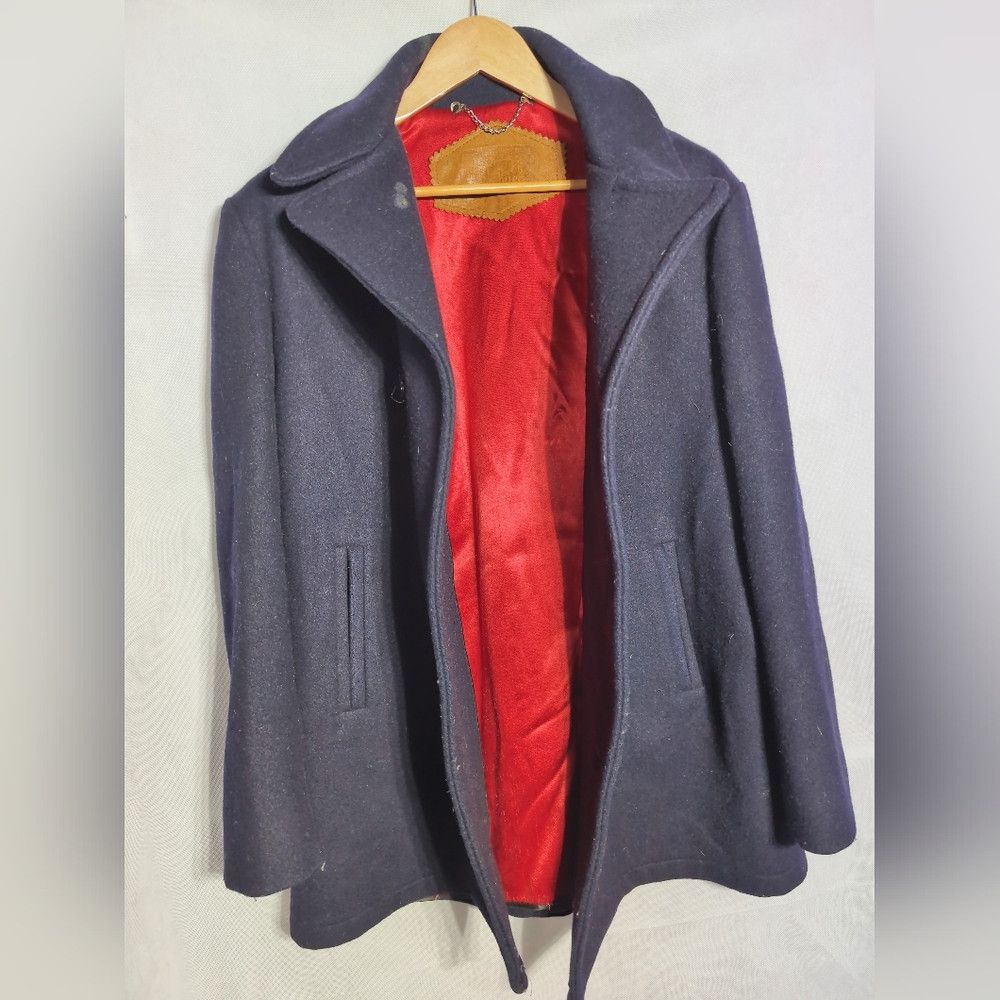 Woolrich Woolen Mills Vintage Woolrich Wool Men's Navy Peacoat Sz 40 Leather Tag Size US M / EU 48-50 / 2 - 3 Thumbnail