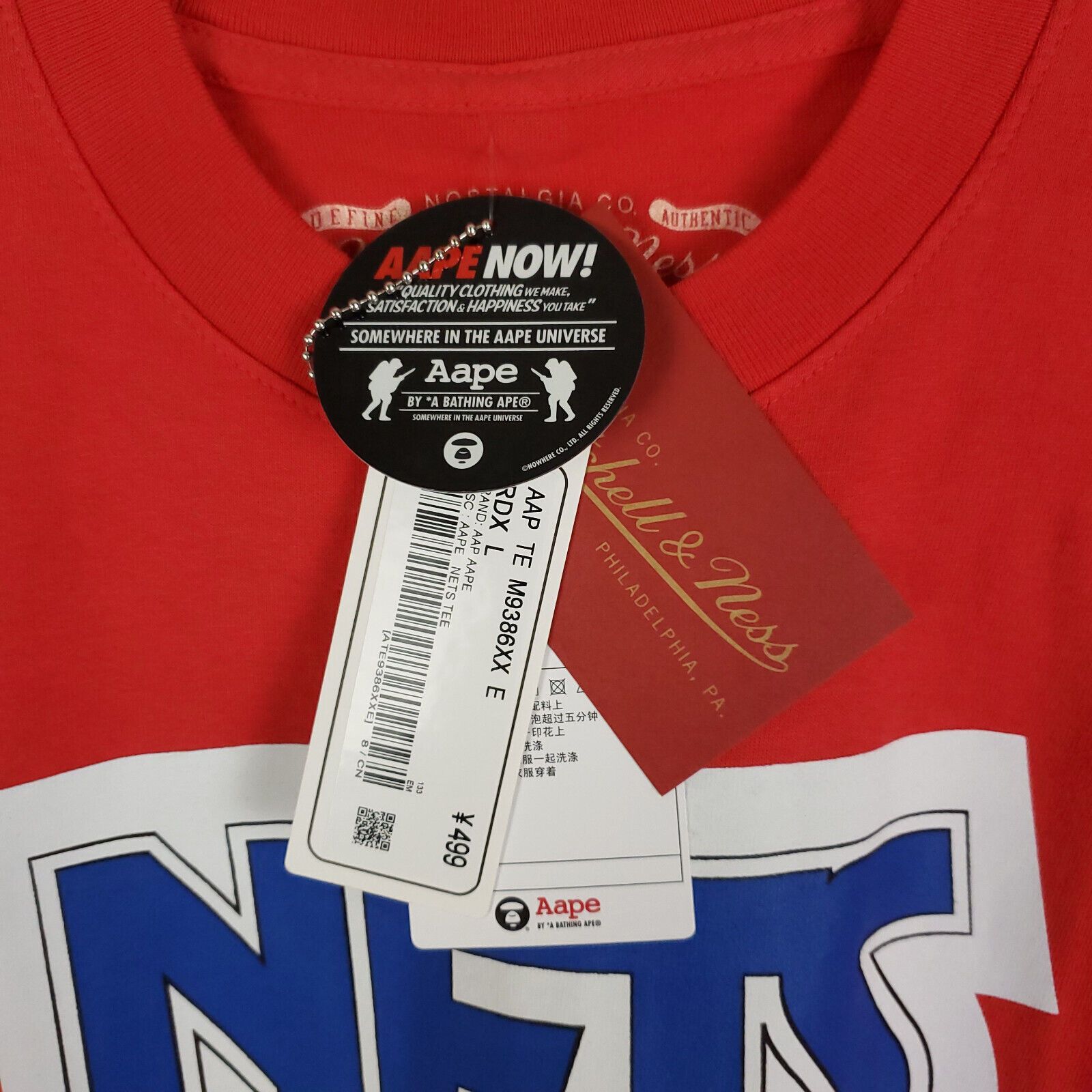 Aape Aape x Mitchell & Ness New Jersey Nets Tee Size US L / EU 52-54 / 3 - 9 Thumbnail