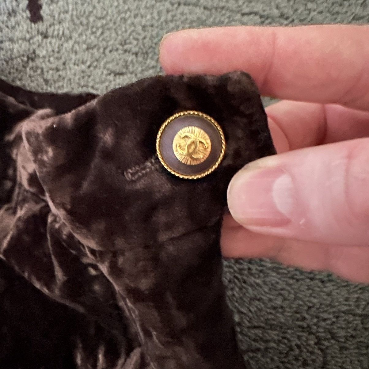 Chanel Chanel Fall 1993 Archive Brown Velvet Capri Pants Size 25" / US 0 / IT 36 - 2 Thumbnail
