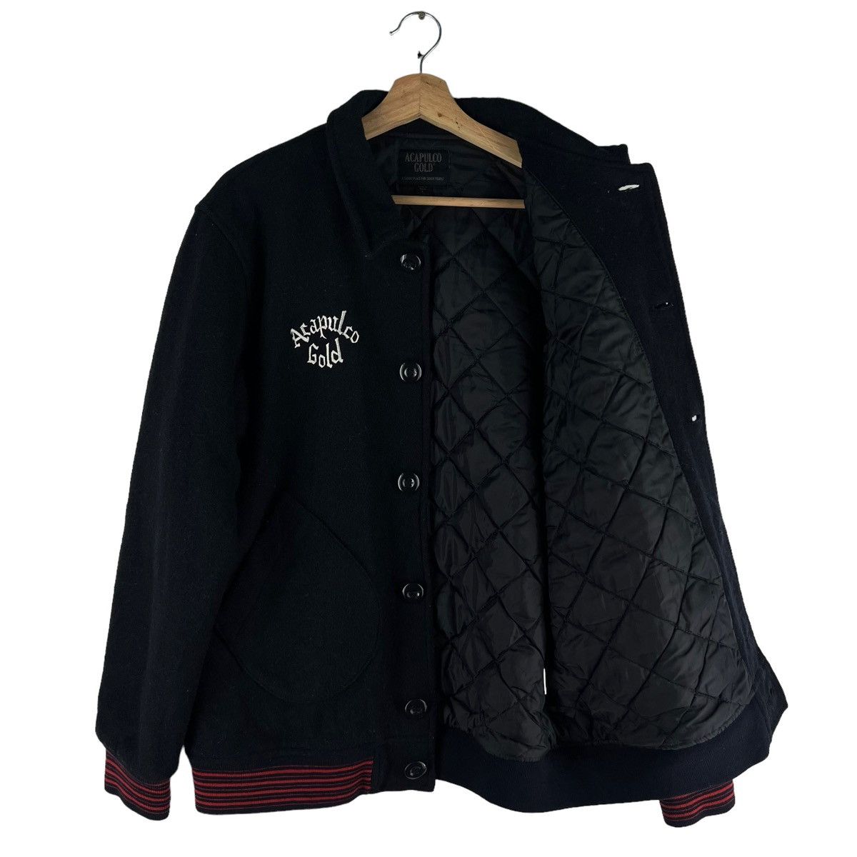 Toyo Enterprises 🔥VINTAGE WOOL BOMBER JACKET ACAPULCO GOLD USA Size US L / EU 52-54 / 3 - 10 Thumbnail