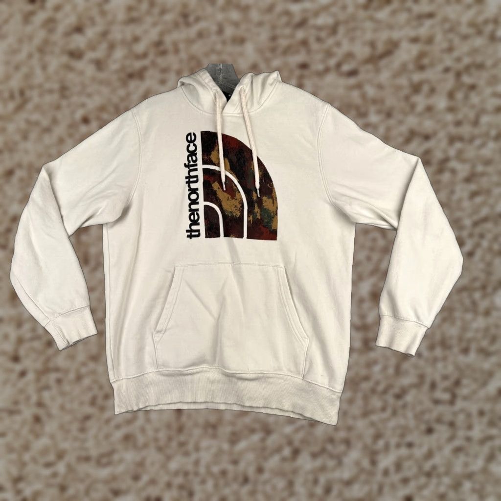 The North Face The North Face Hoodie Men M Beige Logo Pullover Sweatshirt Camo Feb? Size US M / EU 48-50 / 2 - 1 Thumbnail