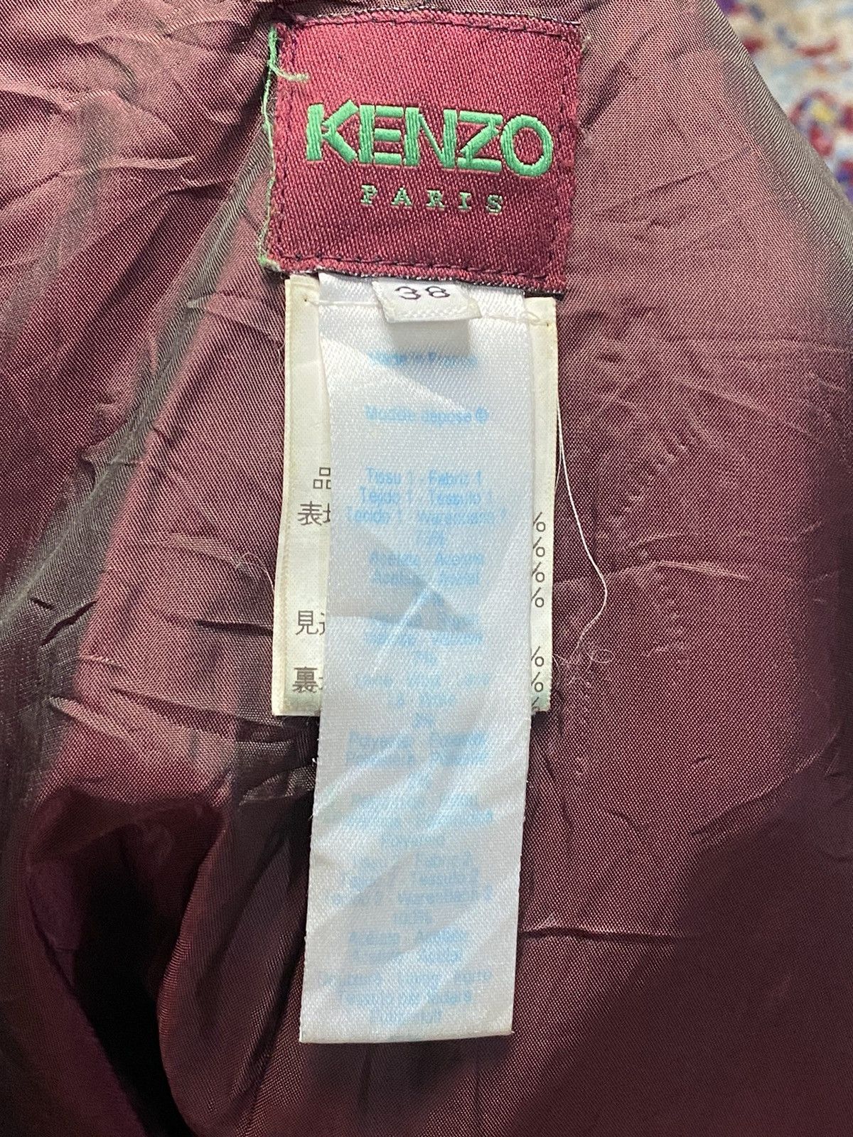 Kenzo × Vintage Vintage Kenzo Mandarin Collar Jacket 11564EP Size XS / US 0-2 / IT 36-38 - 8 Thumbnail