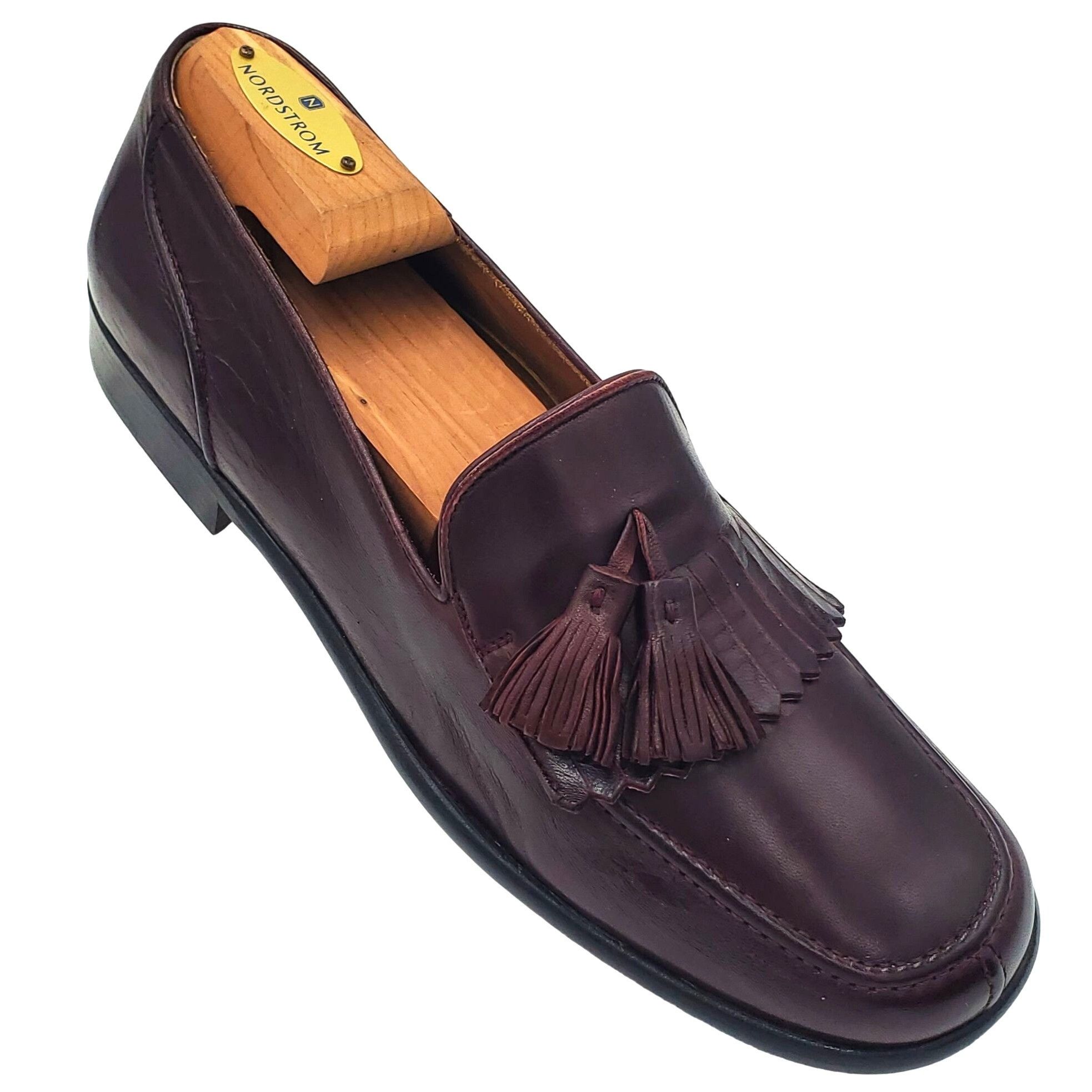 Cole Haan New Vintage Bragano Cole Haan mens 7 burgundy leather tassel Size US 7 / EU 40 - 2 Thumbnail