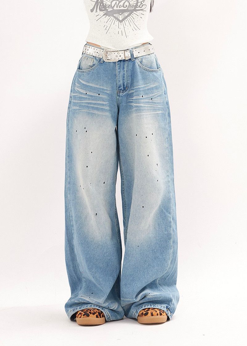 Japanese Brand American high street style Vibe whiskered distressed jeans Size US 32 / EU 48 - 5 Thumbnail
