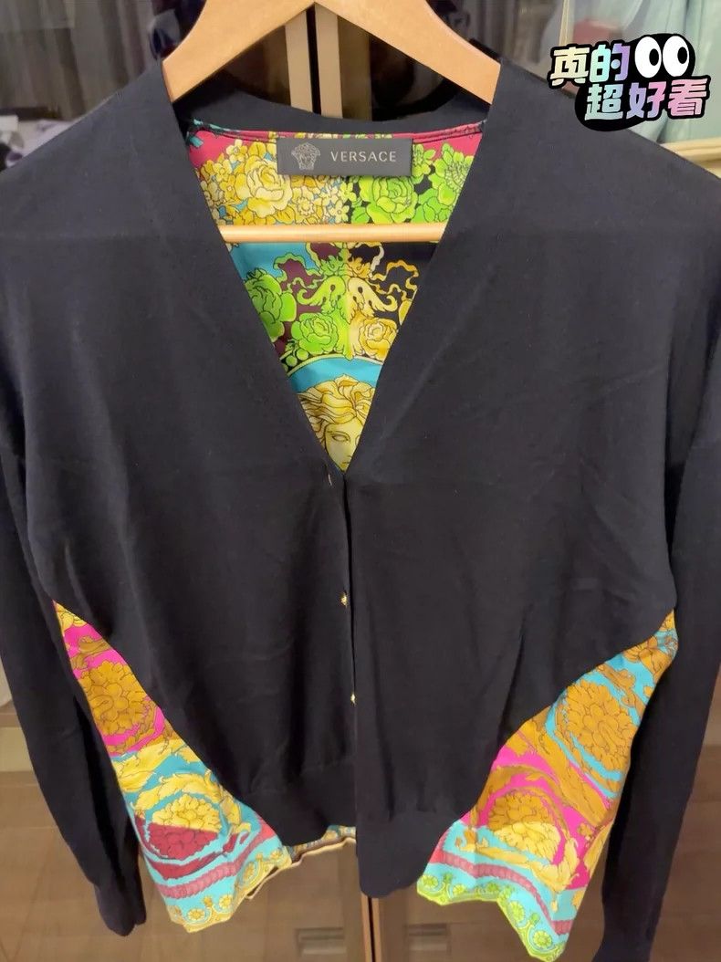 Versace Versace Silk color-blocked cardigan Size M / US 6-8 / IT 42-44 - 1 Thumbnail