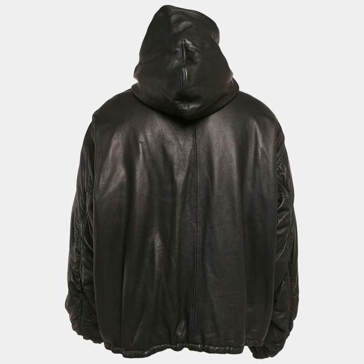 Balenciaga Balenciaga Oversized Leather Hoodie Jacket Size US S / EU 44-46 / 1 - 2 Thumbnail