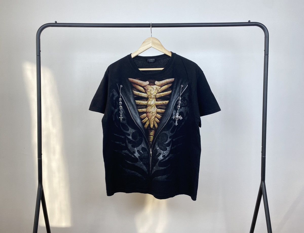 Bones Spiral Skull Explosion Scary Horror Black T-Shirt Size US XL / EU 56 / 4 - 1 Thumbnail