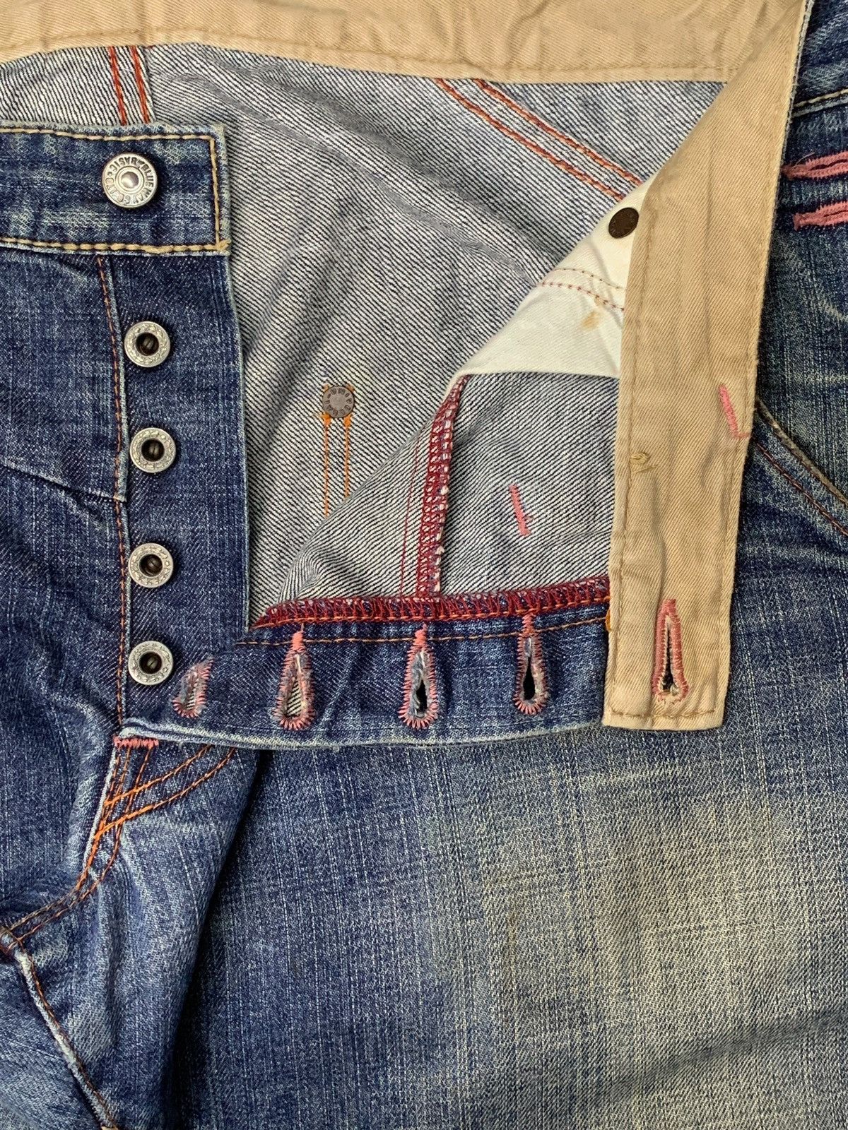 Japanese Brand Vintage Japanese Blue Way Mud Wash Distressed Bootcut Jeans Size US 37 - 3 Thumbnail