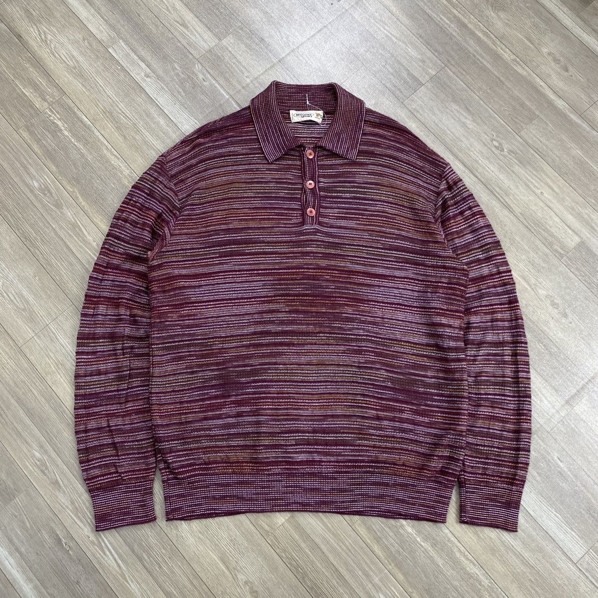 Vintage Missoni Sport 3D Multicolored Knit Button Coogi