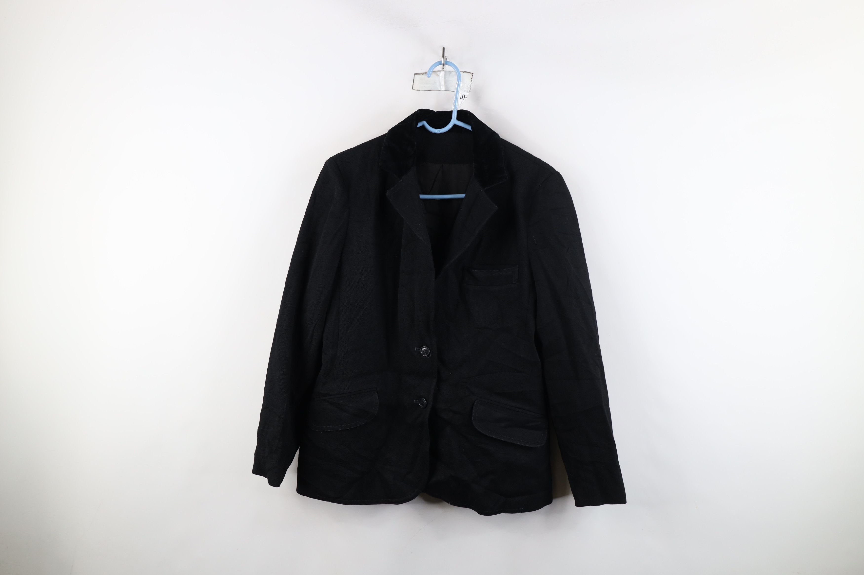 Vintage Vintage 70s Streetwear Wool Suit Coat Blazer Jacket Black Size XL / US 12-14 / IT 48-50 - 1 Thumbnail