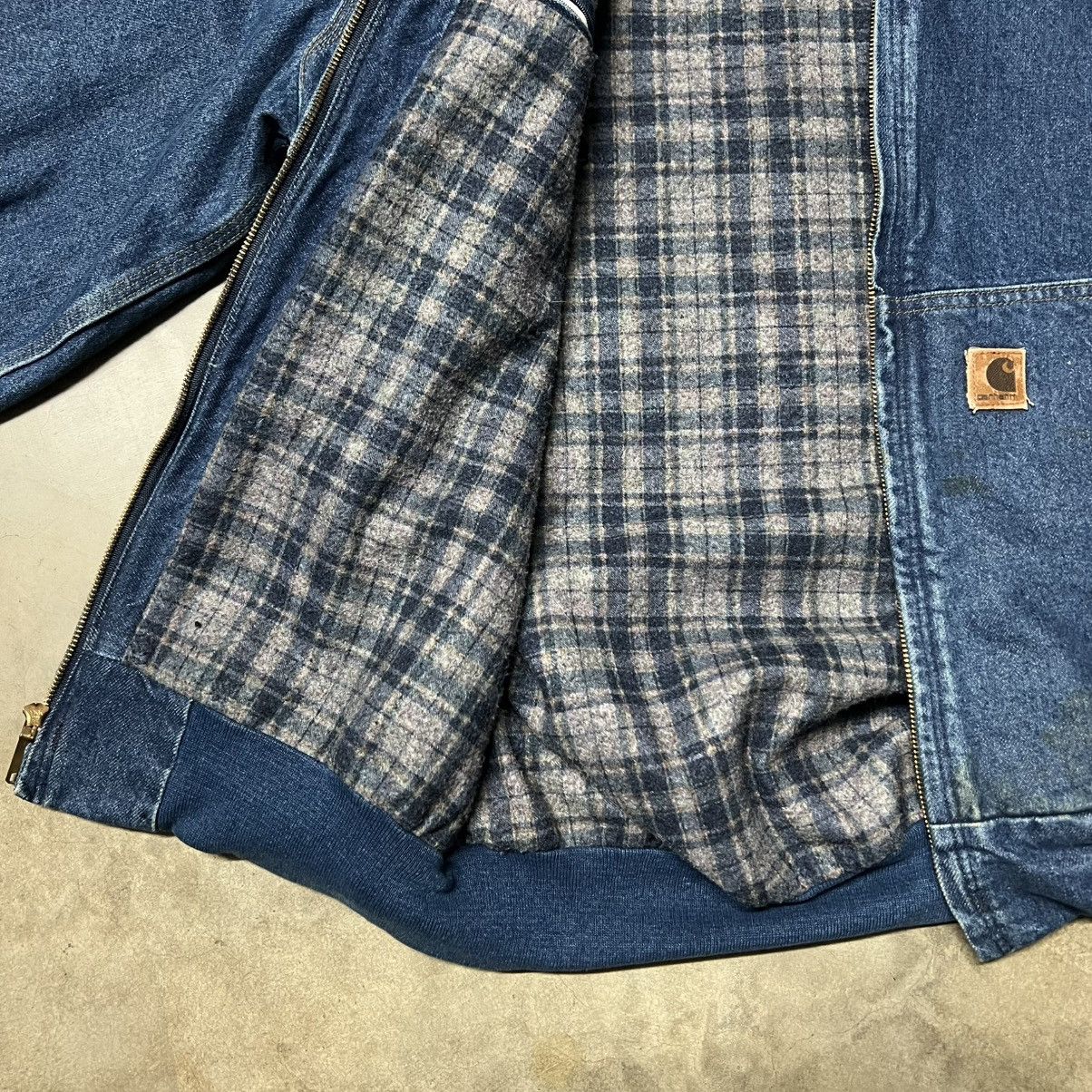 Carhartt × Carhartt Wip × Vintage Vintage Carhartt J139 Blanket-Lined Denim Hooded Jacket Size US XXL / EU 58 / 5 - 5 Thumbnail